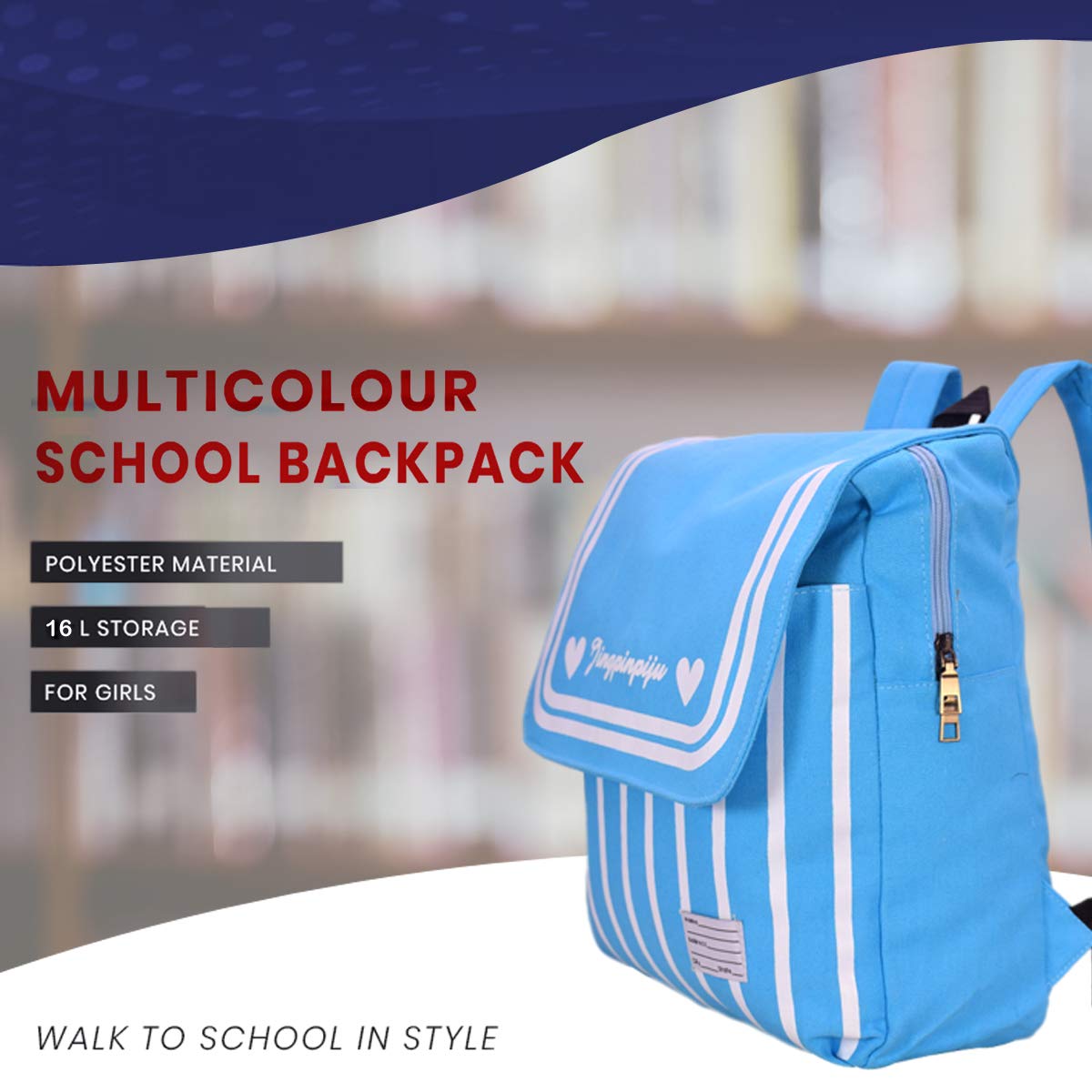 KEKEMI 16 Ltrs Blue Casual Backpack (LTB112_02) 3