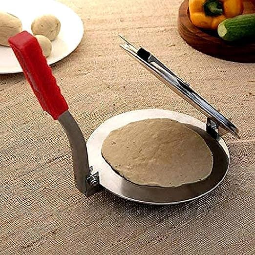 Alpenika Stainless Steel Puri Maker New Press Machine for Home and Kitchen for Making Papad khakhra poori roti and Many More Manual Hand Press with Handle (ROTI/PURI MAKER) 6