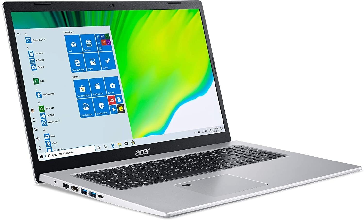 Newest Acer Aspire 17.3" IPS FHD Laptop, Intel 4-Core i7-1165G7, Iris Xe Graphics, 20GB RAM 1TB SSD, Type-C, HDMI, RJ45, Backlit Keyboard, Fingerprint, Windows 11 Home (A517-52-7681, Silver) 3