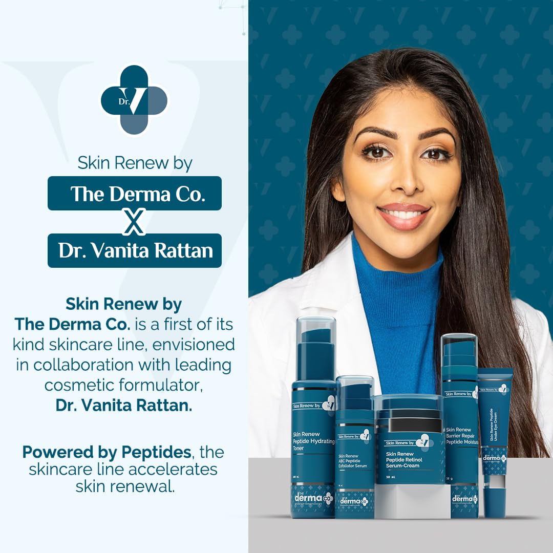 The Derma Co. Skin Renew Peptide Under Eye Cream | Brightens Undereye | Reduces Dark Circles, Wrinkles, Fine Lines & Puffy Eyes With Metal Applicator | Boosts Skin Renewal - 15 ml 3