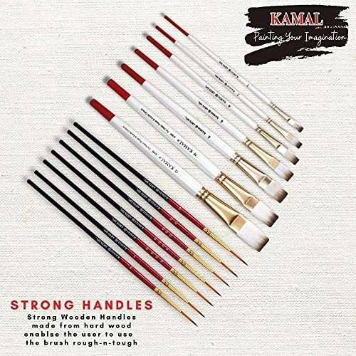 KAMAL Combo Script Liner Flat White Brown with A5/A3 Sketch PAD Set of 2 140 GSM DOODLING, Painting, Sketching - Oil, Acrylic, Water, Poster Colours 4