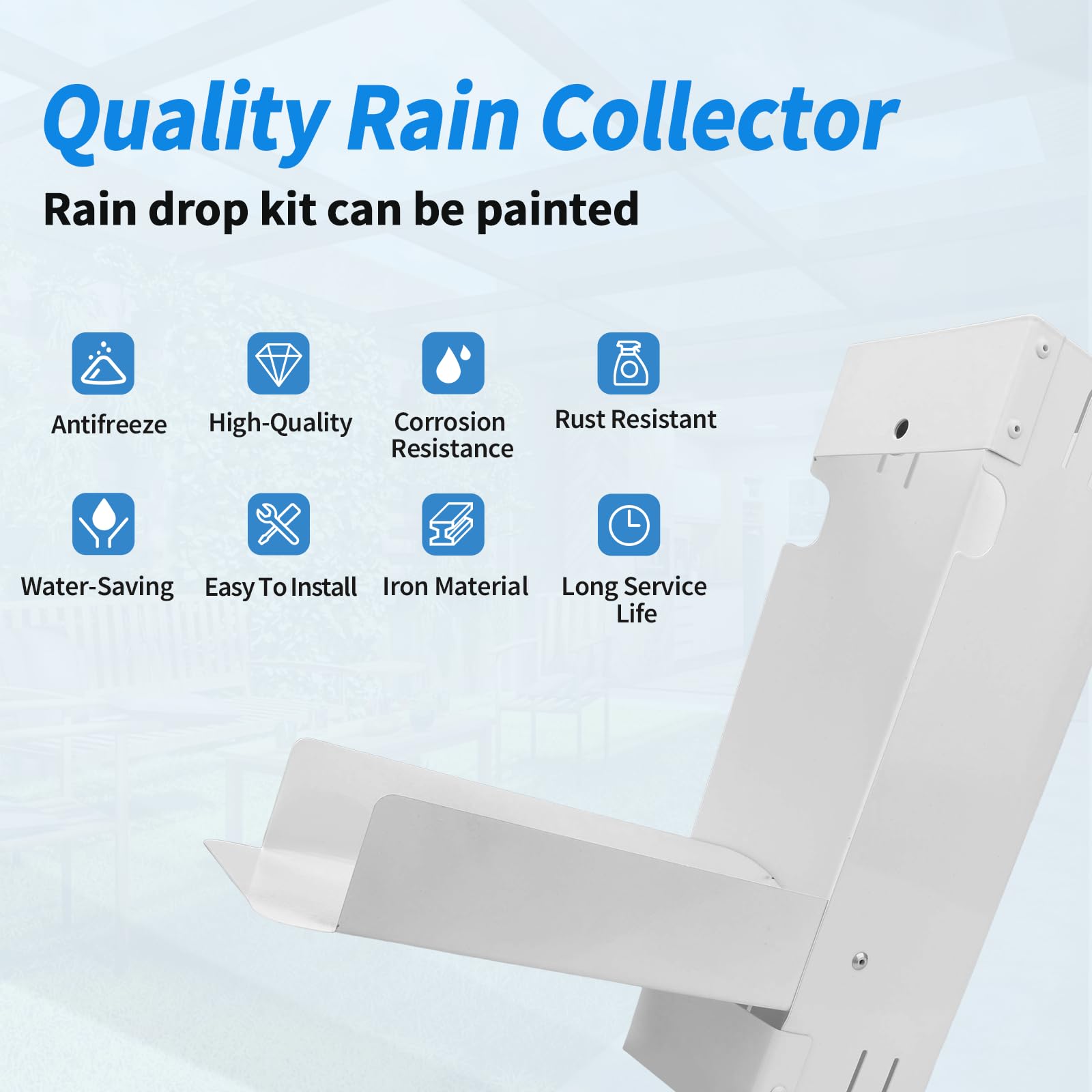Rainwater Barrel Collection System Stainless Steel Diverte for 3"x 4" Gutter Downspout（with Screw） 4