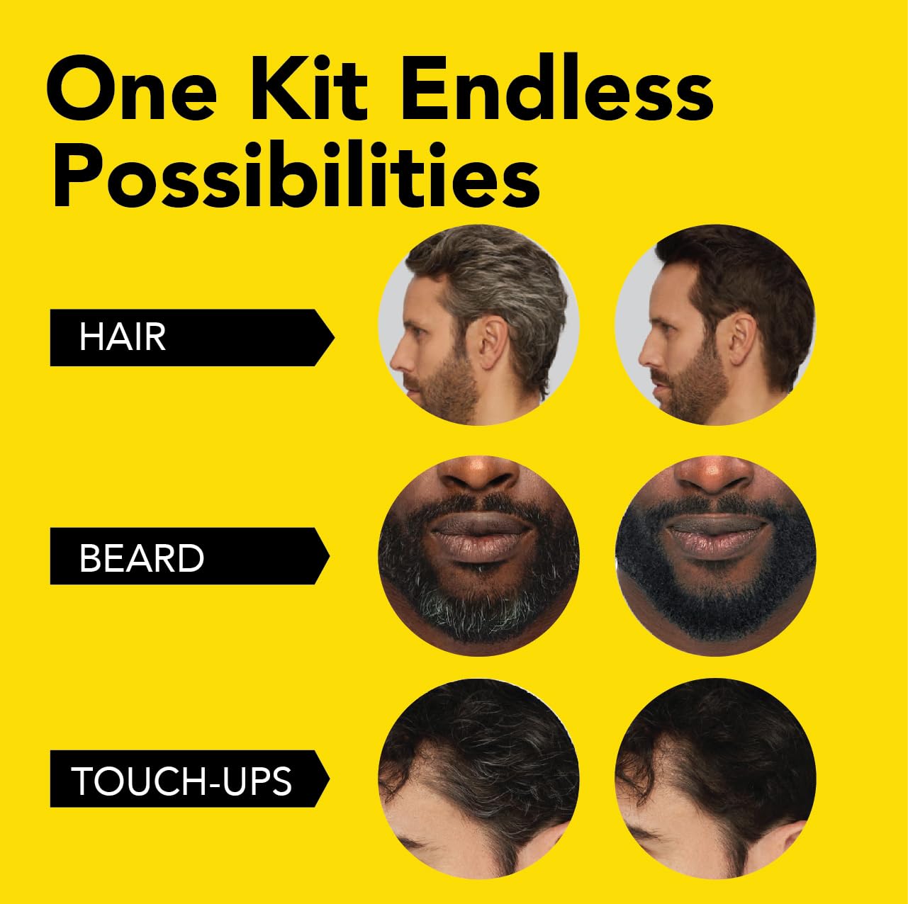 Cleverman 2 Pack - Dark Brown Hair & Beard Dye for Black Men x2 + 1 Free Energizing Face & Beard Scrub 4