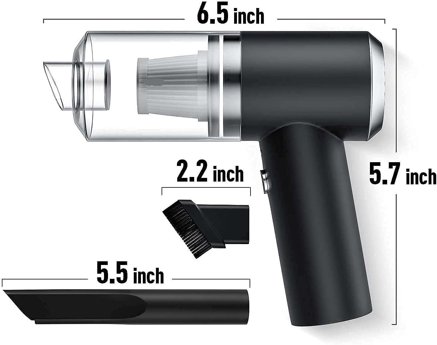 ZVONKO 120W 5500Pa Cordless Handheld Vacuum Cleaner Rechargeable Car Auto Home Duster Dual Use Mini Vacuum Cleaner 4