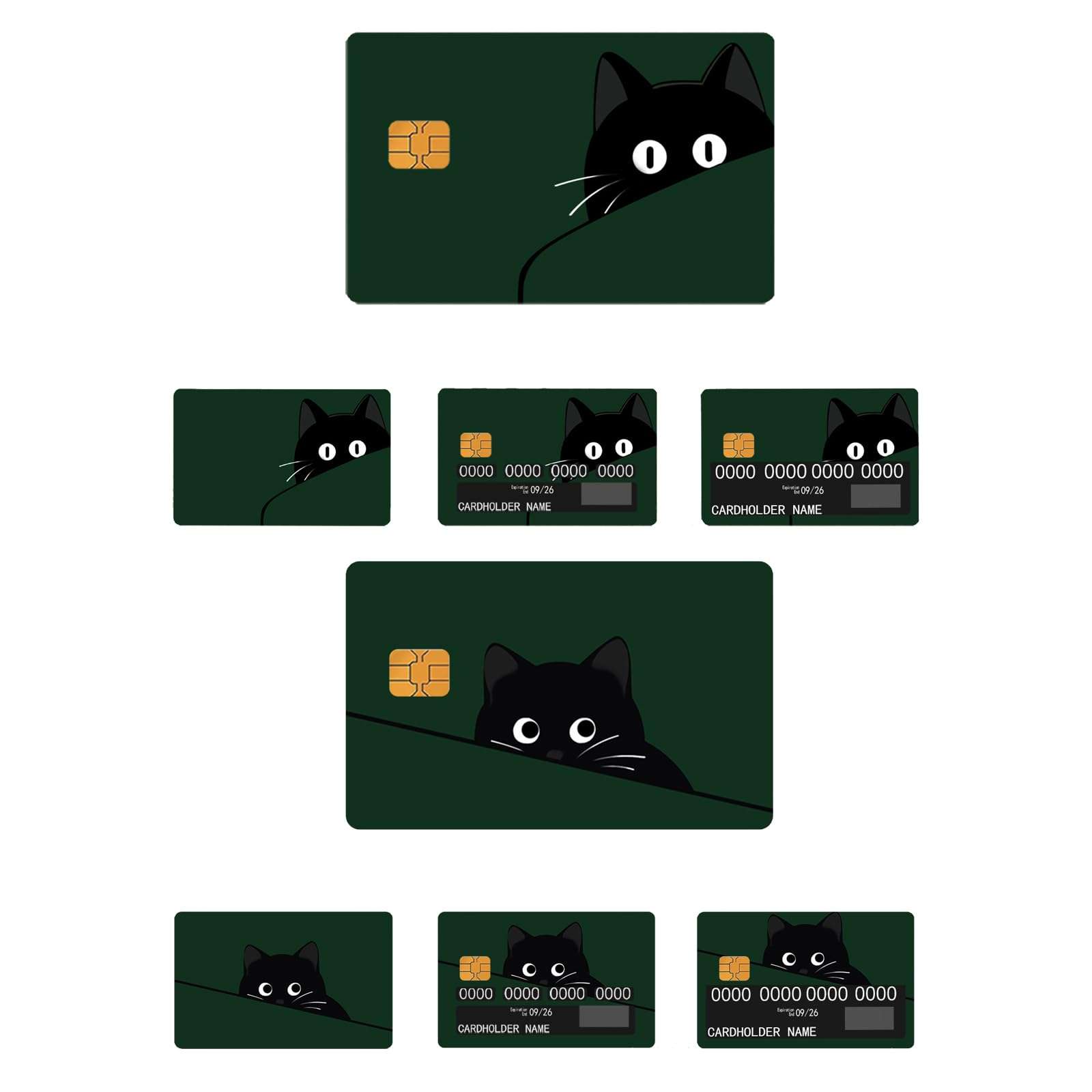 LKMUPNR 2 Set Debit Card Skin,1 Set with 4 Stickers,Credit Card Skin,Cat Decor,Medicare Card Protector Sleeve,Social Security Card Protector,Anime Credit Card Skin (01) 3