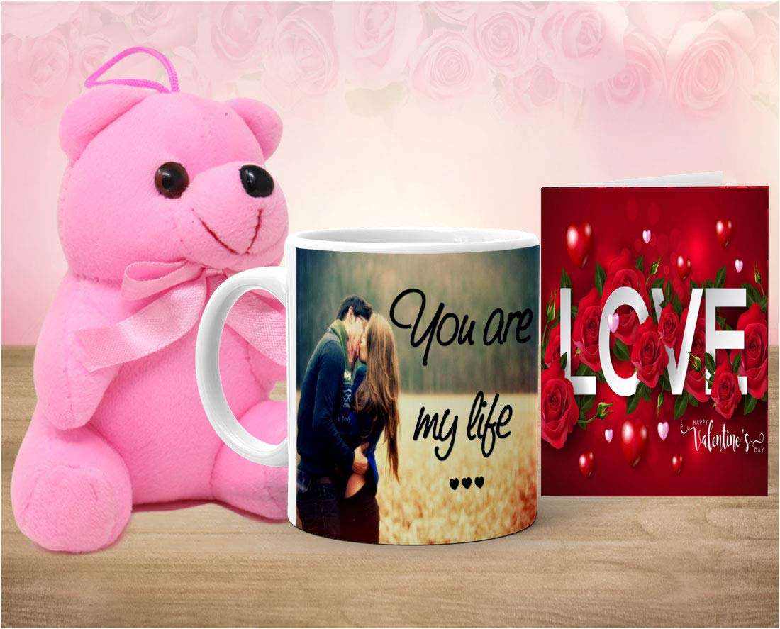 Khakee You are My Life Printed Coffee Mug(325 ml) (TPP20love-087) with Small Teddy Bear Gift for Valentines Day,Anniversery,Birthday 3