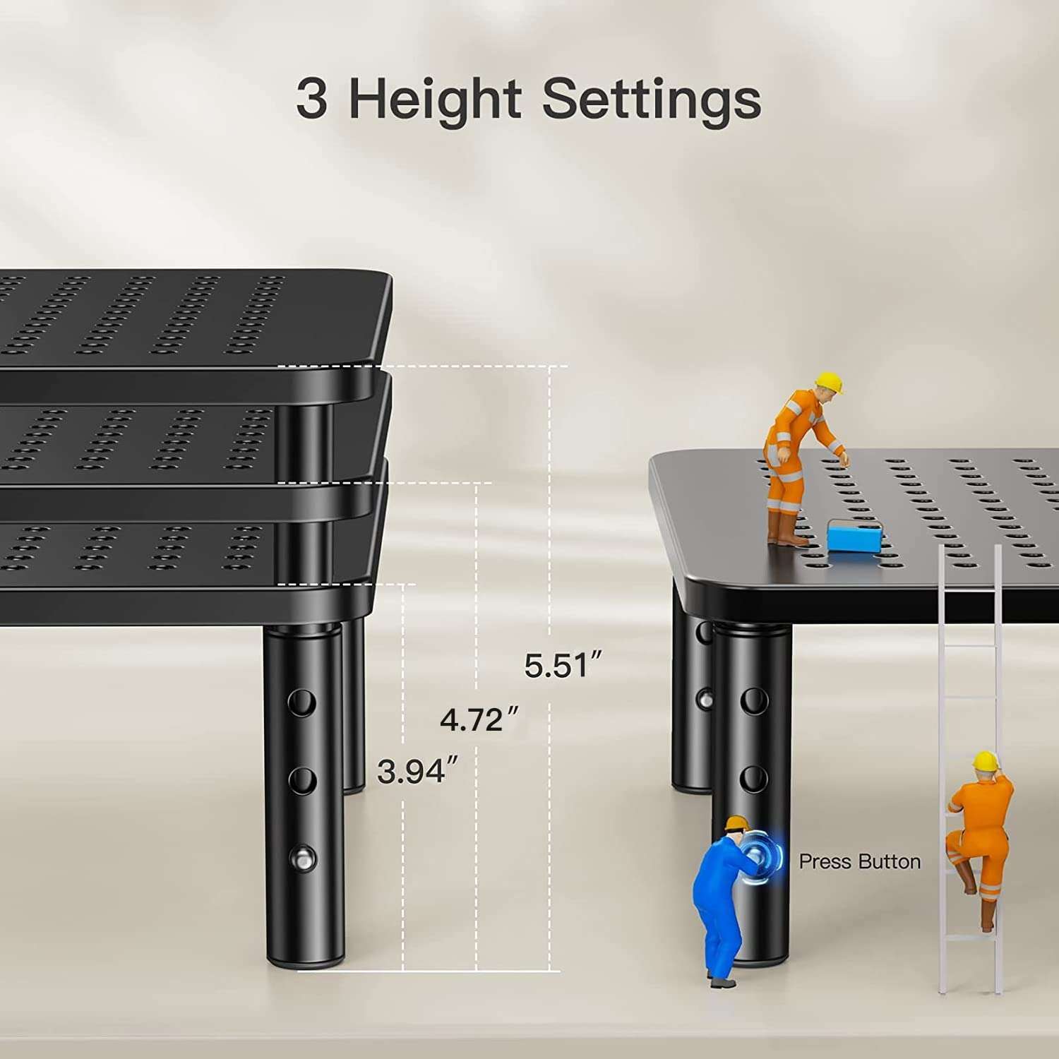 HUANUO Monitor Stand, Dual Monitor Stand Riser 2