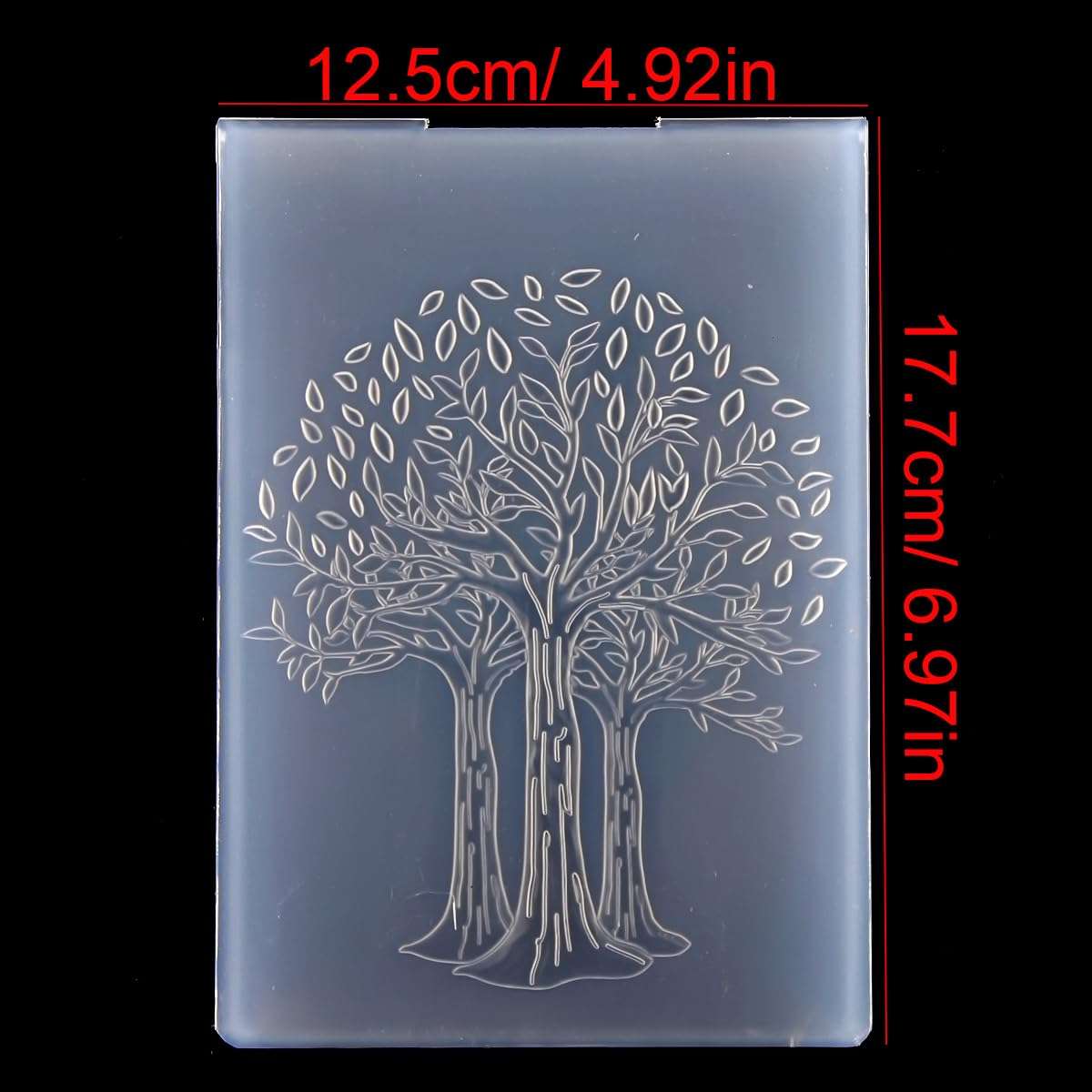 Kwan Crafts 3D Merry Christmas Tree Leaves Background Plastic Embossing Folders for Card Making Scrapbooking and Other Paper Crafts 4092804 3