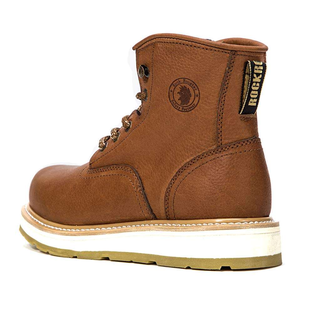ROCKROOSTER Work Boots for Men, Soft Toe Waterproof Safety Working Shoes / AP615, 12-TAN 5