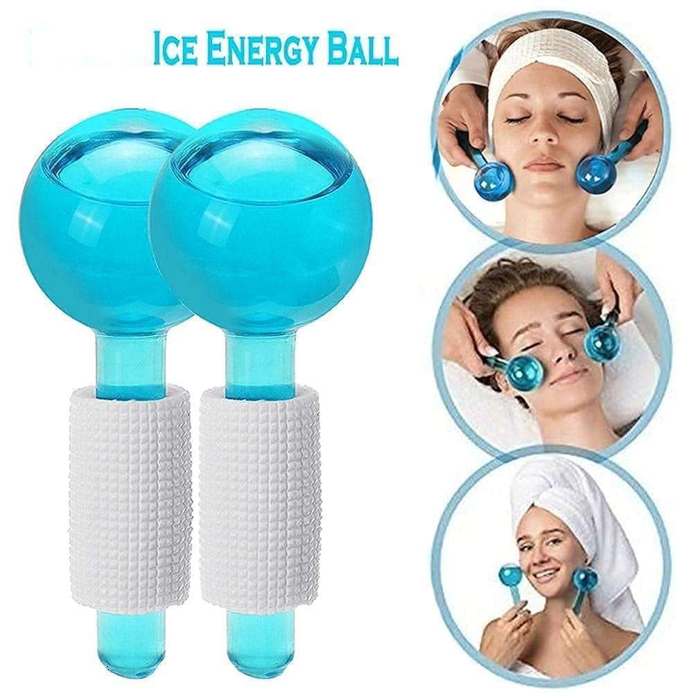 VARENYYA Ice Globes Facial Rollers Crystal Blue Ball Refreshing Beauty Massager Makes Skin Fresh, Shiny and Soft Therapy Massage Tools for Face and Neck Eye circle, Skin Depuffing. 6