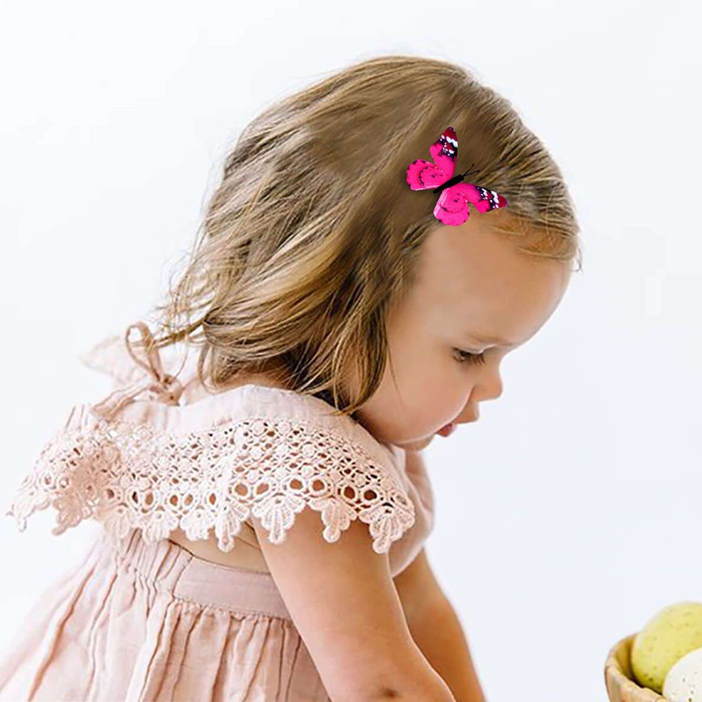 Glan 2 Pieces Butterfly Hair Claw Clips Butterfly Snap Hair Clips for Baby/Teens And Women Hair Styling Accessories (Multicolor) (M9) 3