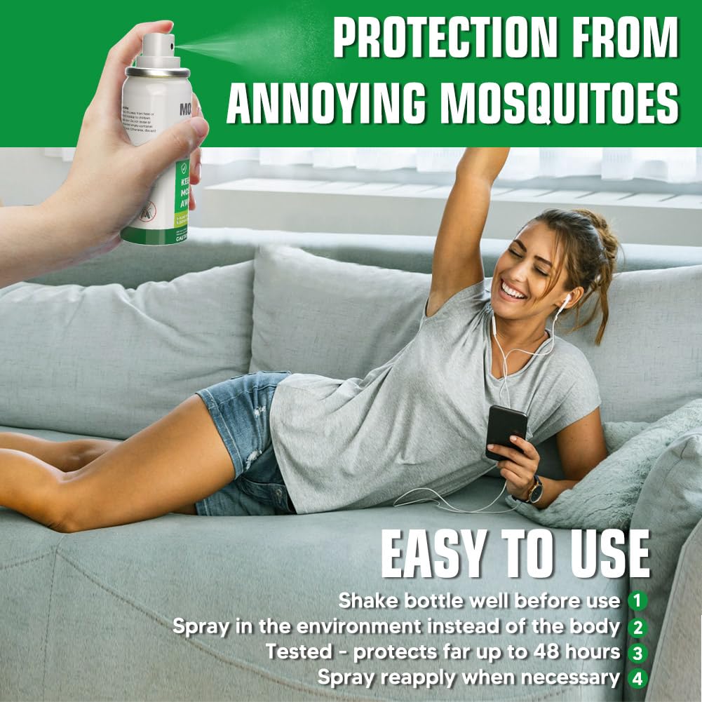 Fasderceg Mosquito Repellent Outdoor Patio,Mosquito Repeller, Powerful Natural Mosquito Repellent for Kids/Adults, Mosquito Control for Camping/Patio/Yard/Travel, Indoors Mosquito Repeller 2P 5