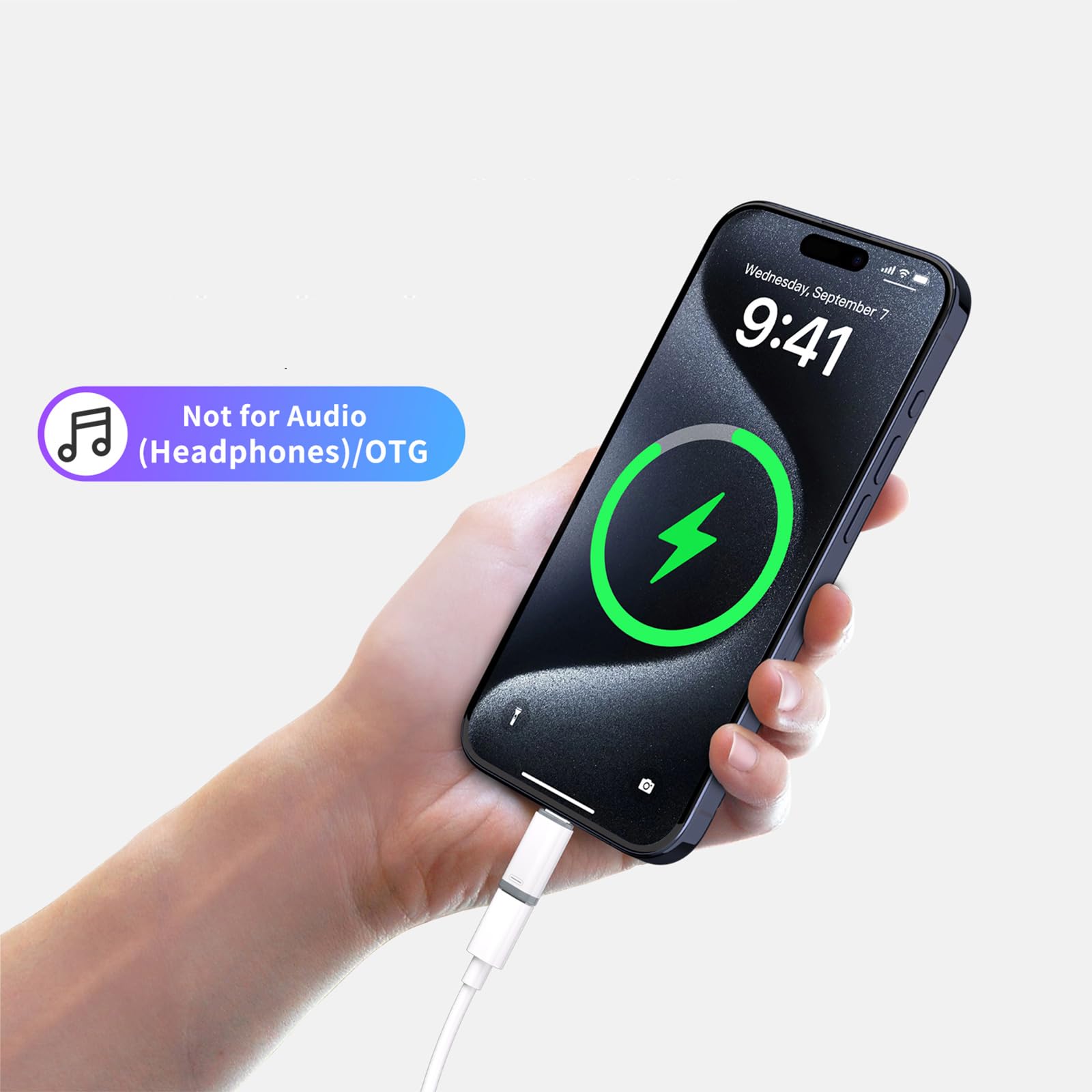 Phone to USB C Adapter Lighting Aluminum Charges Adapter Fast Charging & Data Transfer Easy to Carry for Phone 16 5