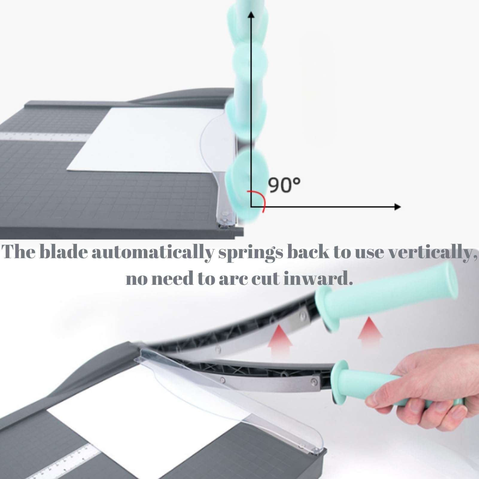 12 Inch Paper Cutter, 16 Sheet Capacity Guillotine Paper Cutter Paper Cutting Board, Guillotine Trimmer for Cutting of Cardstock, Photos, and Crafts 4