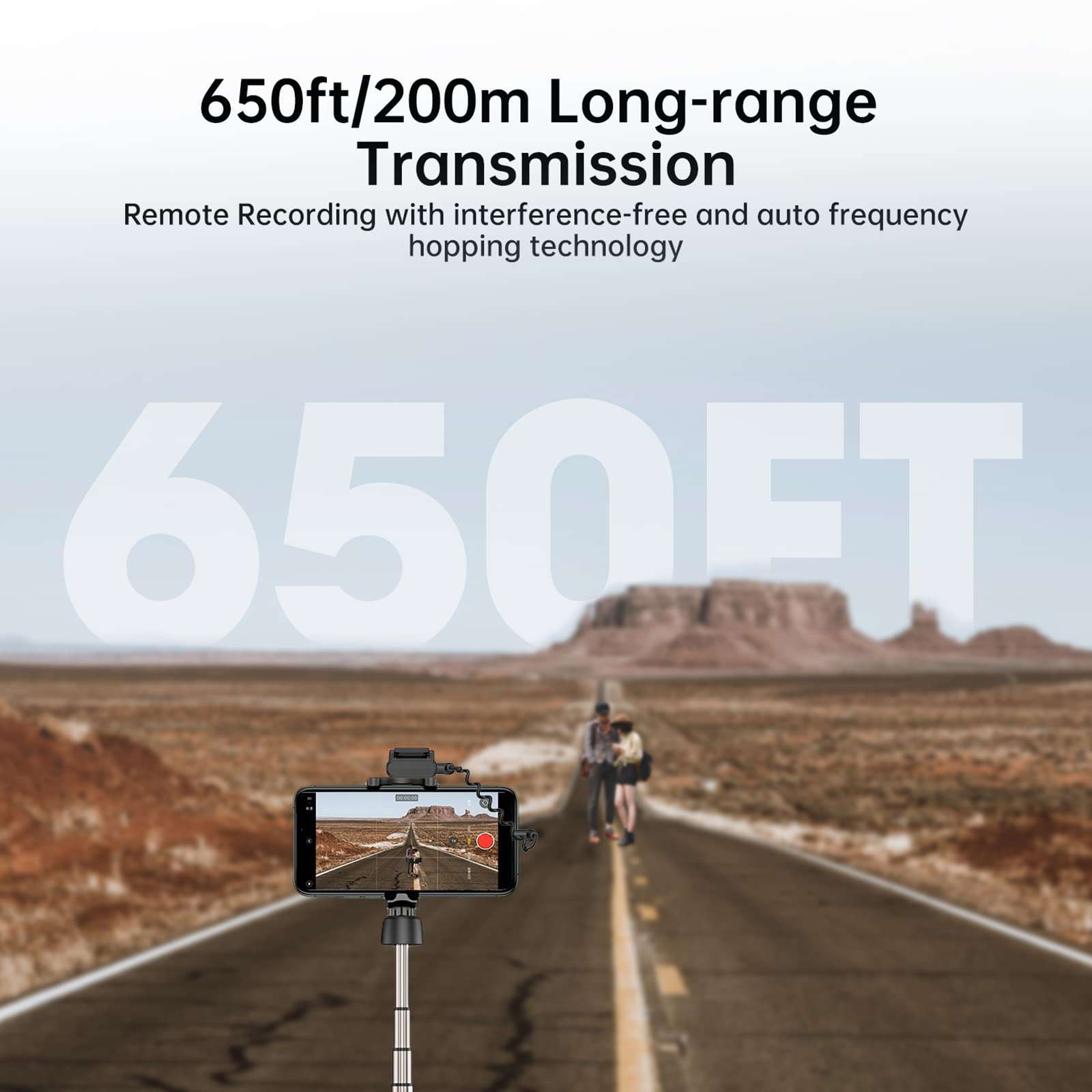 Hollyland Lark M1 Wireless Lavalier Microphone (1TX+1RX, No Charging Case) Compatible with iPhone Android Camera, 650ft 8h Noise Reduction Lapel Mic for YouTube, Interview, Recording, Vlog, Black 4