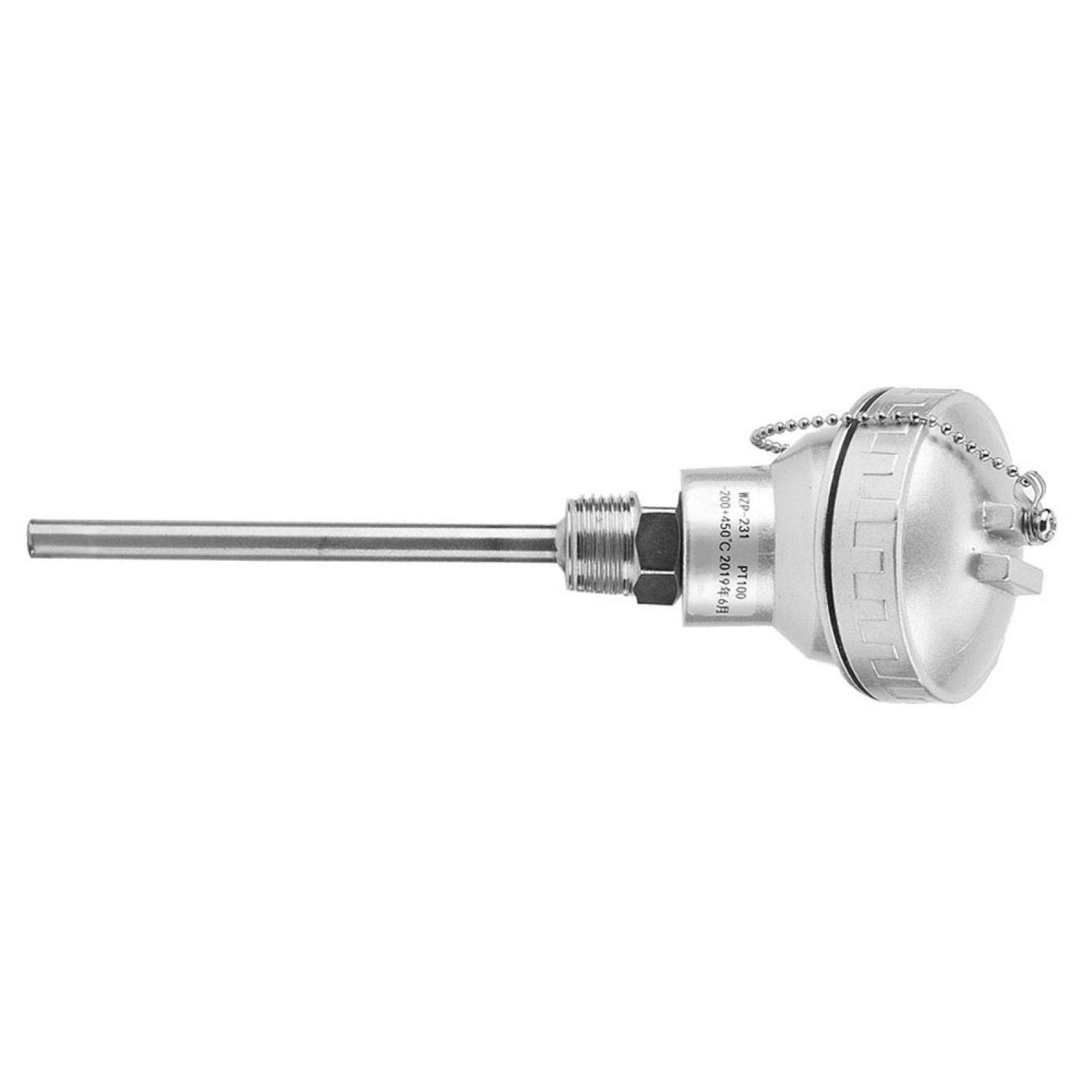 Stable 1/2" NPT Thread Thermocouple Terminal Head Mini Size RTD PT100 Temperature Sensor Probe High(Protection Tube 100mm) 6