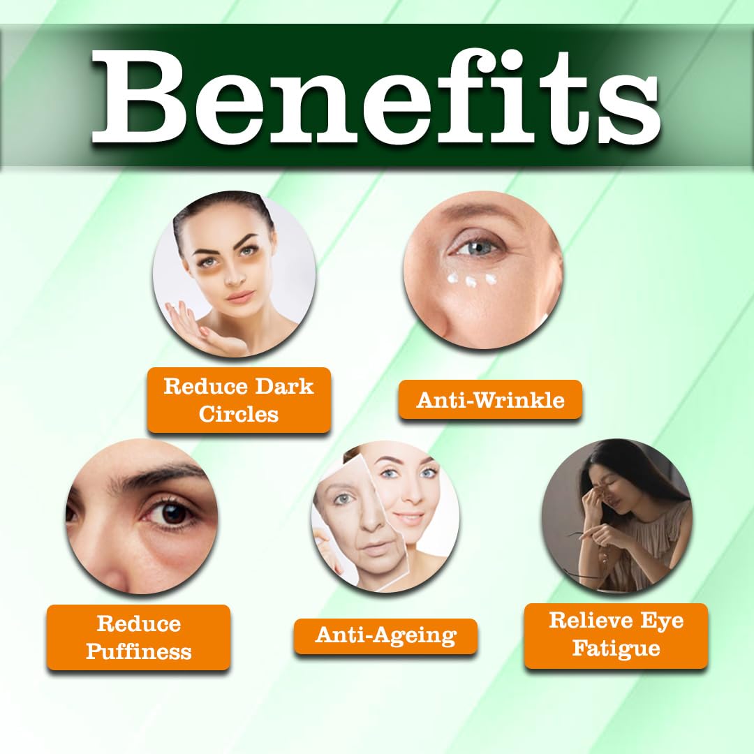VEDICAYURVEDA Organic Eye Sheet Mask for Dark Circles, wrinkles, Dark Spots, reducing the puffiness, 100% Natural and Bio-Organic (18 g) 6