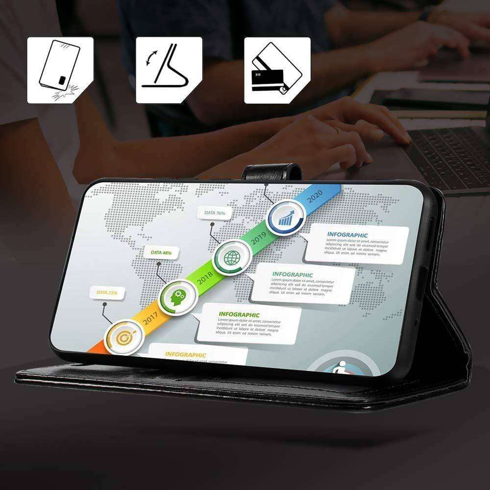 Frazil Vintage Leather Finish Flip Cover for Realme Narzo 50 5G | Inside Pockets & Inbuilt Stand | Wallet Style Back Case | Magnet Closure (Blue) 5