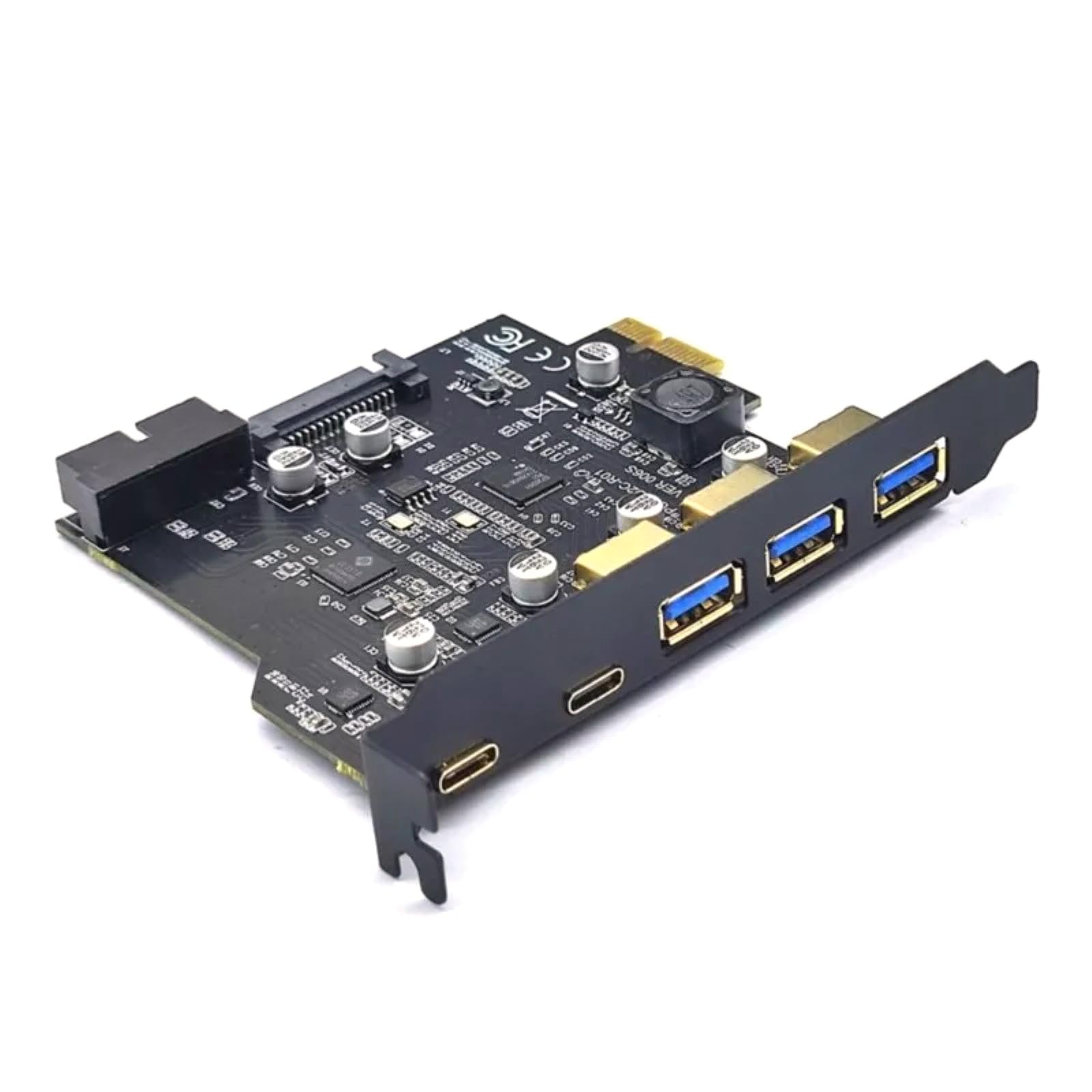 3*USB-A+2*Type-C Expansion Card, 19 Pin Socket Expansion Card 1