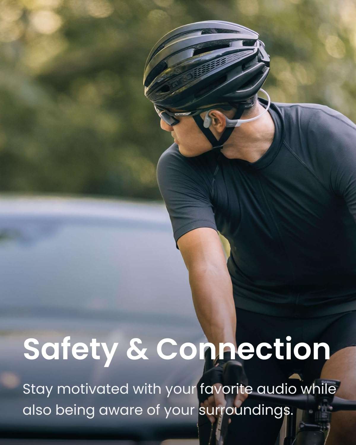 SHOKZ OpenRun, Bone Conduction Headphones,Open-Ear Bluetooth Wireless Sport Headphones for Running & Workout,Sweat Resistant, Long 8H Playtime,Mic,Hair Band-Standard-Grey 4