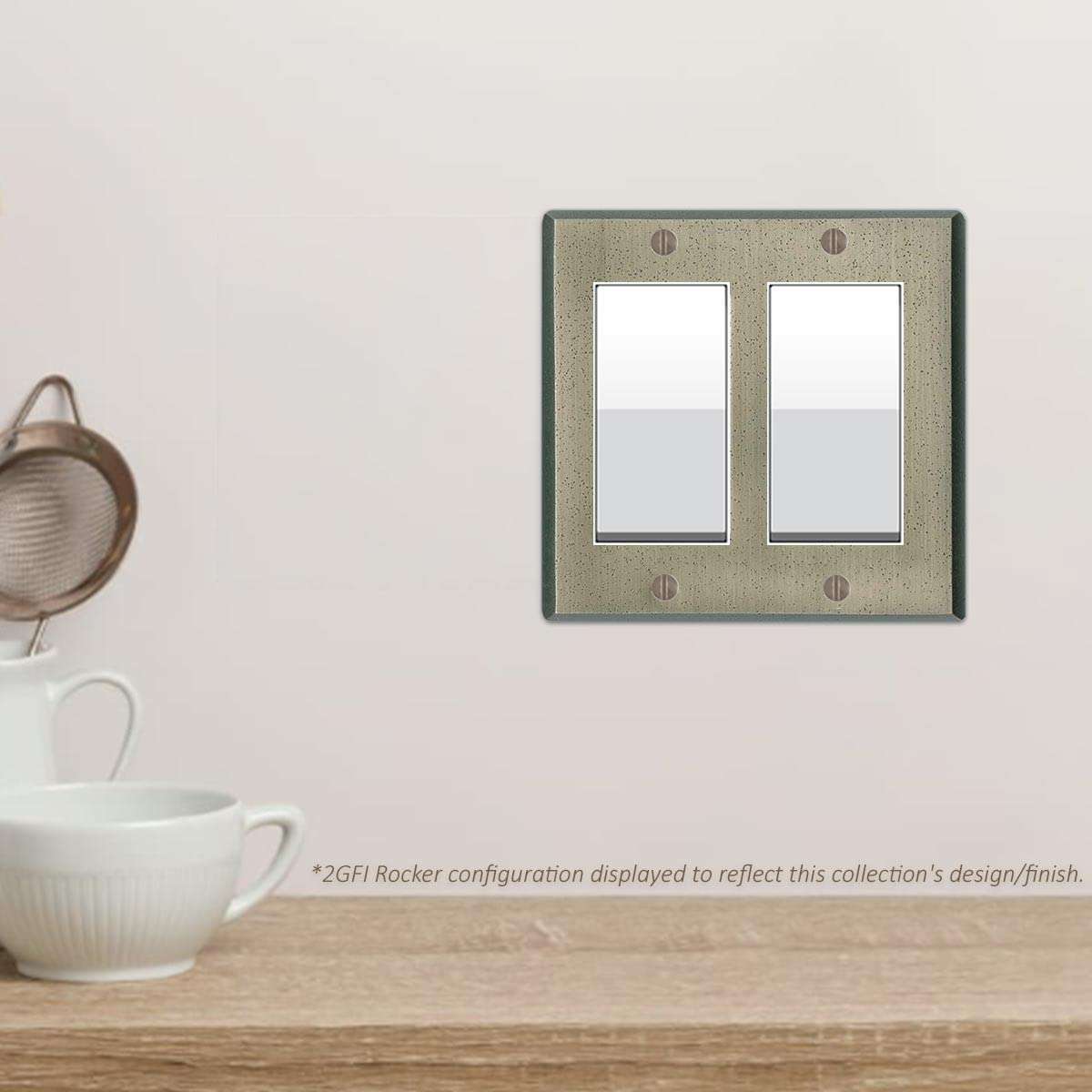 Switch Hits Outlet Cover Plate Receptacle Wall Plate | 1 Duplex Satin Brass Electrical Plug Faceplate | 1 Gang, 2.8" W x 4.6" H (Distressed Antique Pewter, 1 Duplex) 4