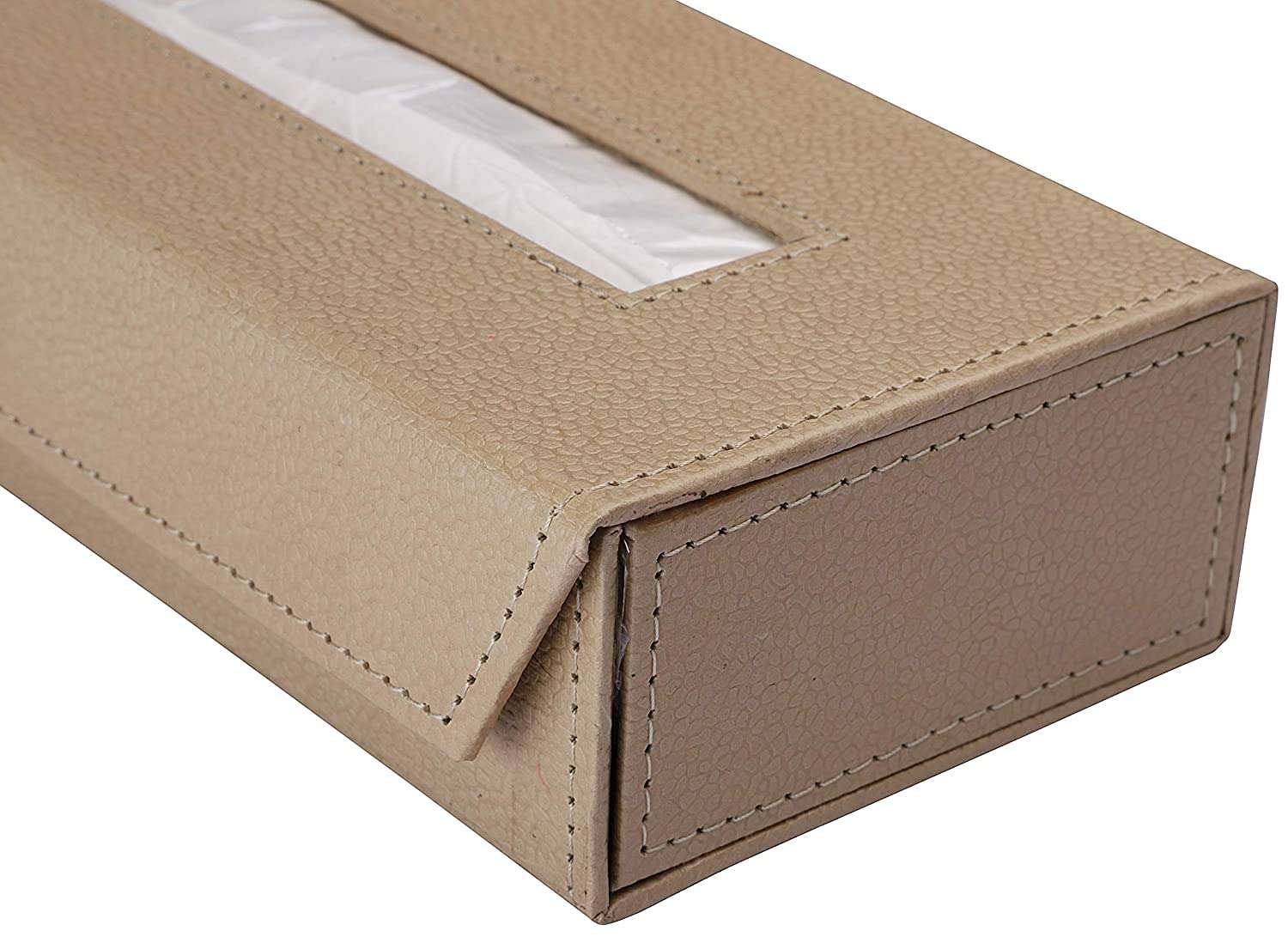 Kozdiko Car Tissue Box Paper Tissue Holder Beige with 200 Sheets(100 Pulls) for Toyota Yaris 4