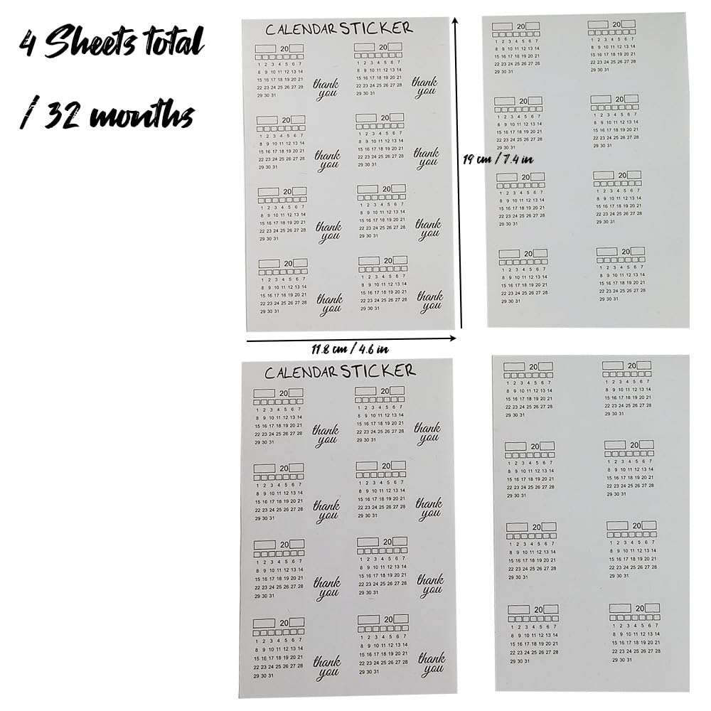 Monthly Tabs Calendar Stickers for Yearly Planner for Journal Dividers, Plan for School Year, Agendas and Organizers, Office Supplies (Style1-32Months) 4