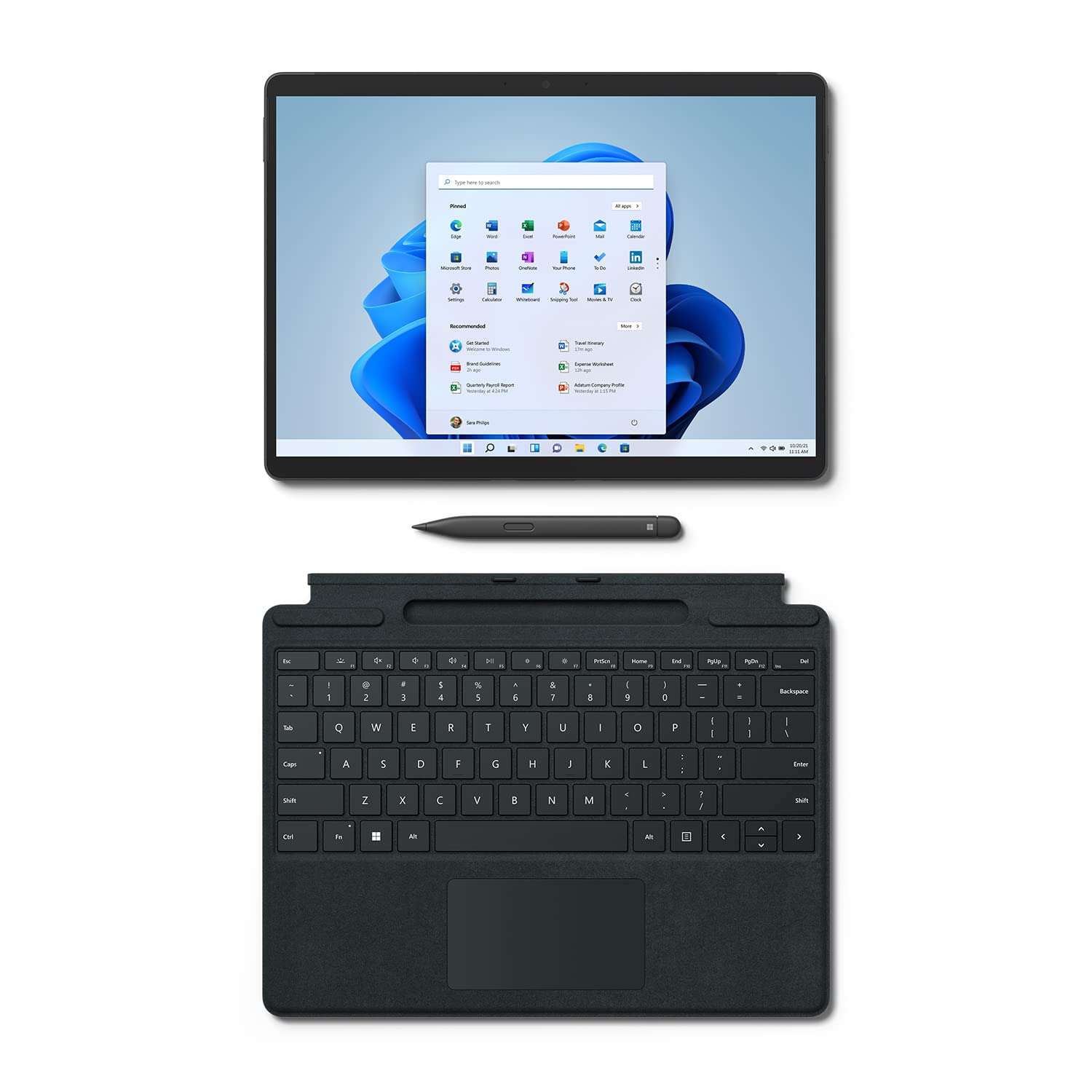Microsoft Surface Pro8-13/13cm (5 Inch) Touch Screen - Intel i5/8GB RAM /256 GB SSD SC English Window 11 Home Graphite, WiFi 6 for Ultra-Fast Bandwidth, Bluetooth (Black, Medium, 8PQ-00029) 6