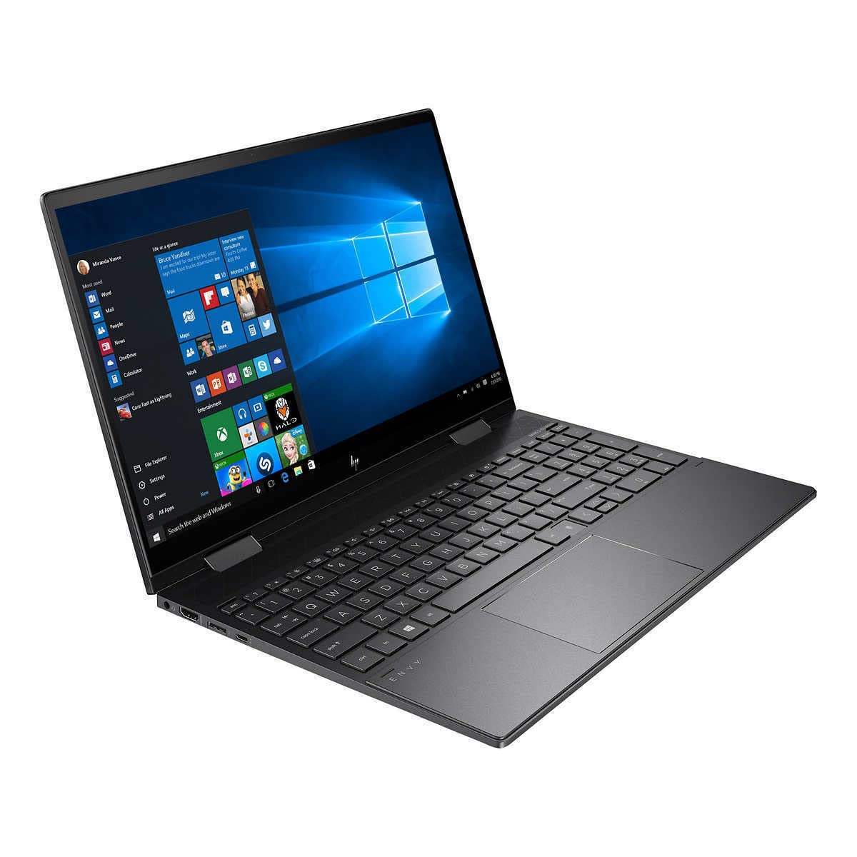 Newest HP Envy 2-in-1 Laptop 15.6 inch FHD Touchscreen 8-Core AMD Ryzen 7 5700U Radeon Graphics 32GB DDR4 2TB NVMe SSD WI-FI 6 Win 11 Pro Fingerprint Backlit Numpad Keyboard w/ 32GB USB Drive 2