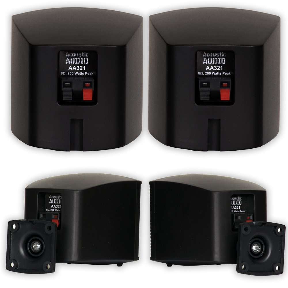 Acoustic Audio AA321B and AA40CB Indoor Speakers Home Theater 3 Speaker Set 6