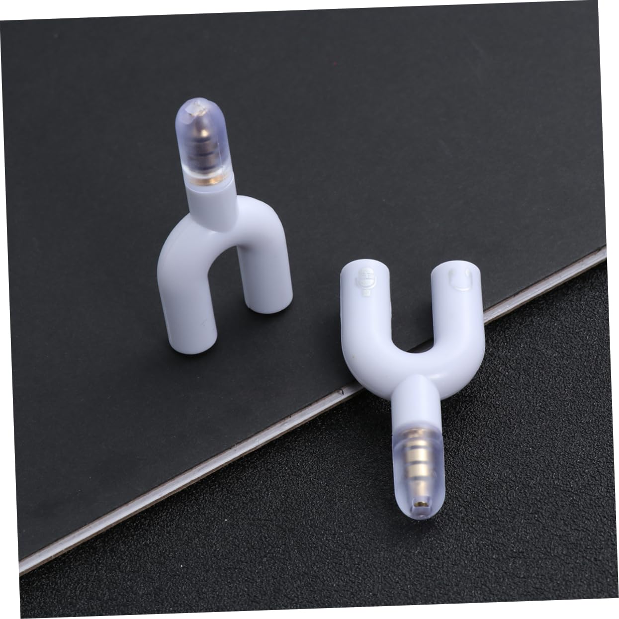 Lurrose Female to Male Audio Adapter Headset and Microphone Converter for Laptops and Mobile Devices for Traveling White 5