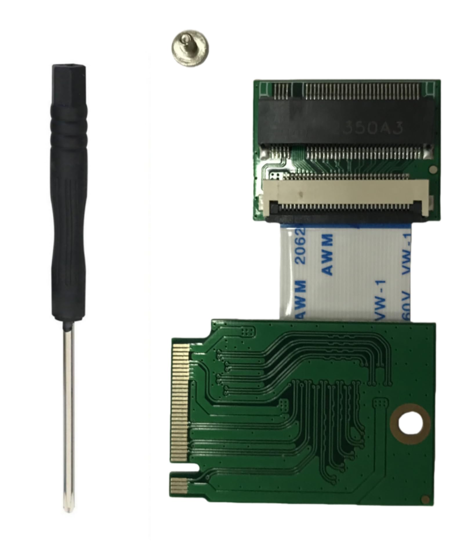 For Steam Deck LCD Handheld Devices M.2 NVMe PCIe 3.0 SSD Extension Card Adapter FPC Cable,Desktop Motherboard 2280 Replacement 2230 SSD Adapter Converter Board,PCIe 3.0 Expandable High Storage Card 4