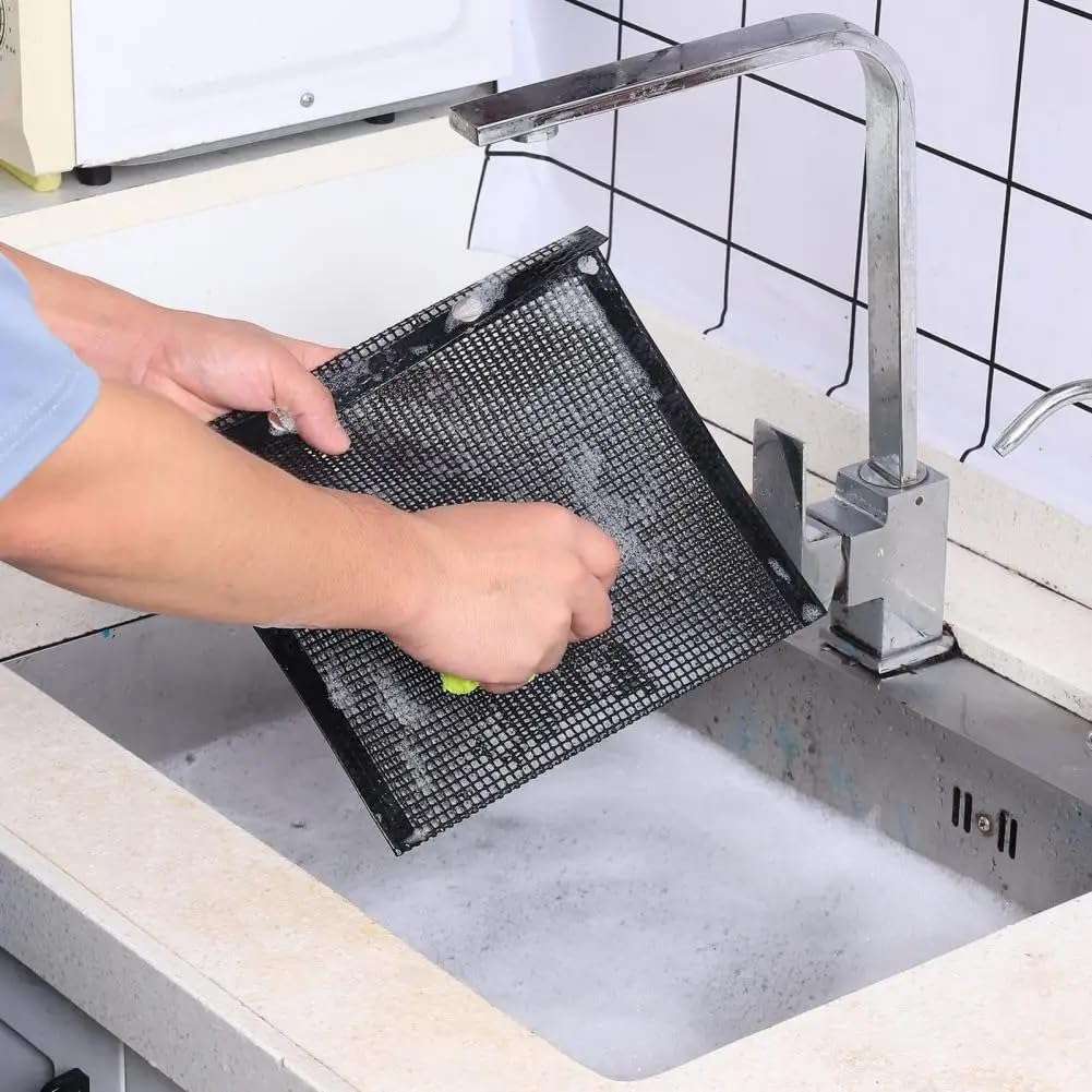 Msiud BBQ Mesh Grill Bags, Pouches Barbeque Charcoal Electric Heat Resistant Non Stick Bag Indoor Outdoor Barbecue Accessories Clean Dishwasher Safe Net Gas Smokers Vegetables Basket Cooking Veggie 6