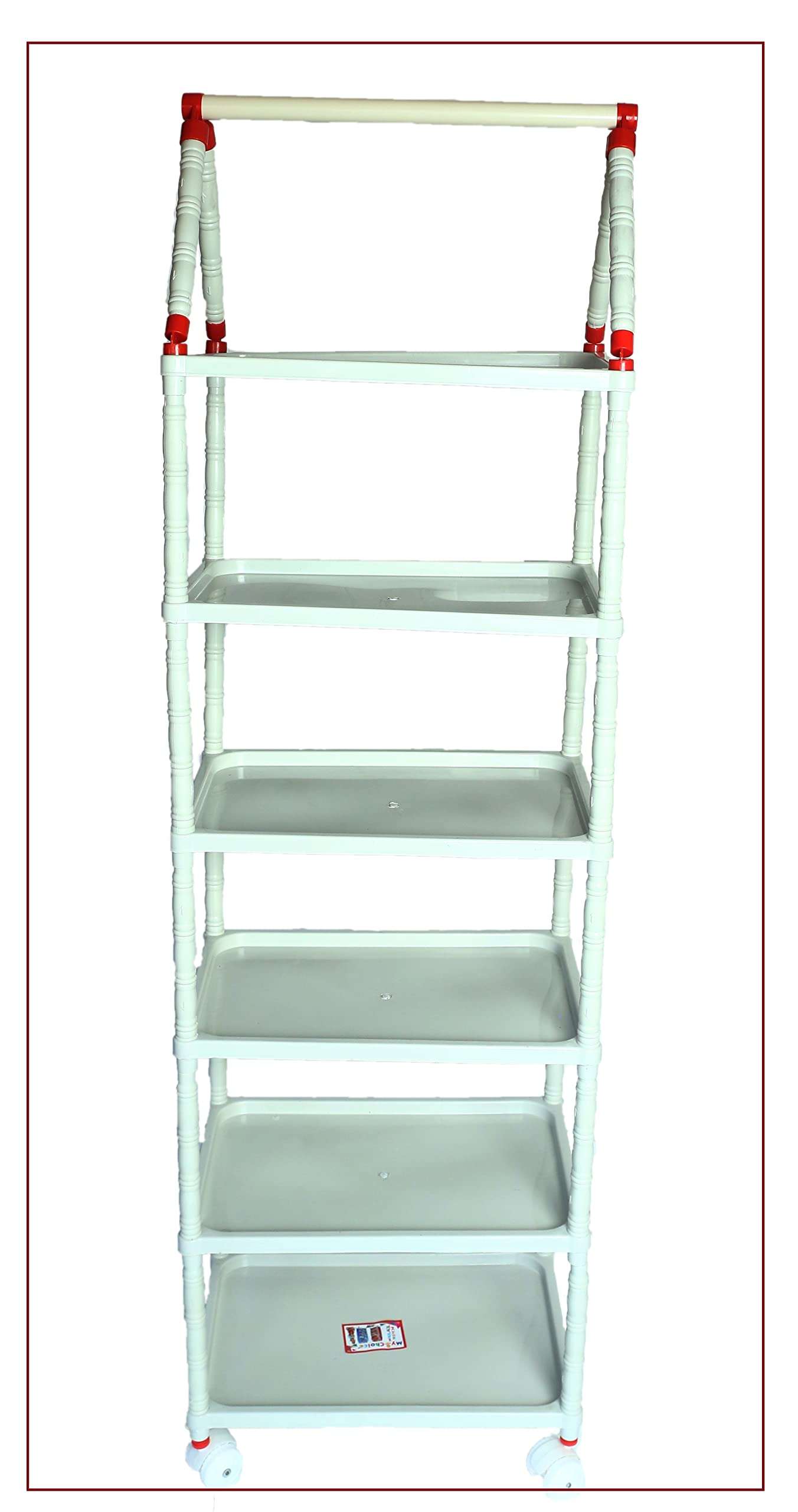 EVOHOME Evoshine® Colorful Design Cartoon Printed Cotton 6 Cabinet Hanging Baby Almirah, Kids Wardrobe, Cloth Organizer, Folding Almirah, Toy Box (Blue) 5