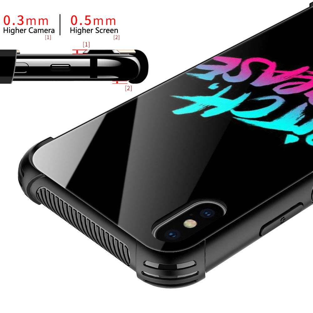 iPhone XR Case,Funny Adult Bitch iPhone XR Cases for Girls Boys,9H Tempered Glass Graphic Design Shockproof Anti-Scratch Tempered Glass Case for Apple iPhone XR 2
