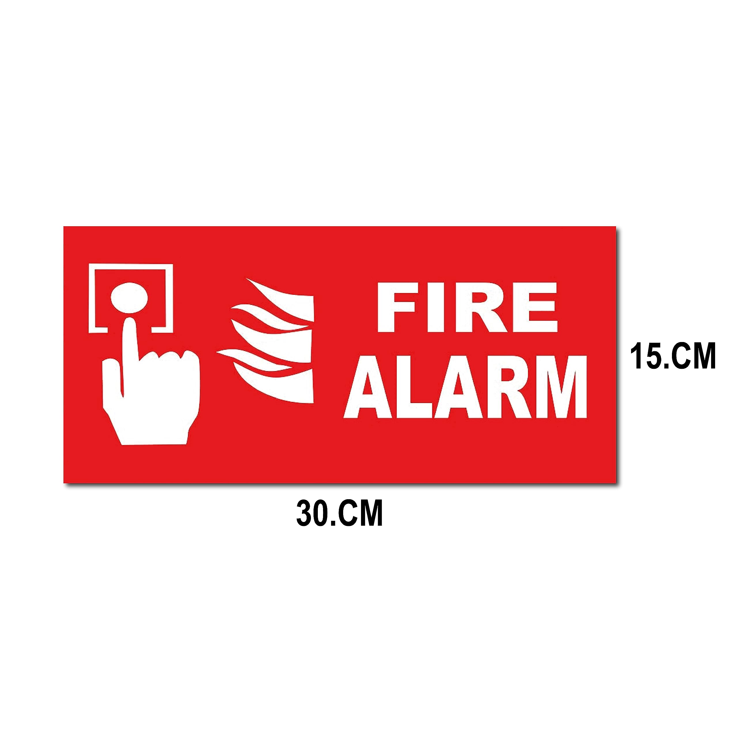 SIGN EVER™ FIre Alarm Safety Sign Board Combo For Office Building School Hospital Shopping Mall Red Signage Boards L x H 30 x 10 Cms 3