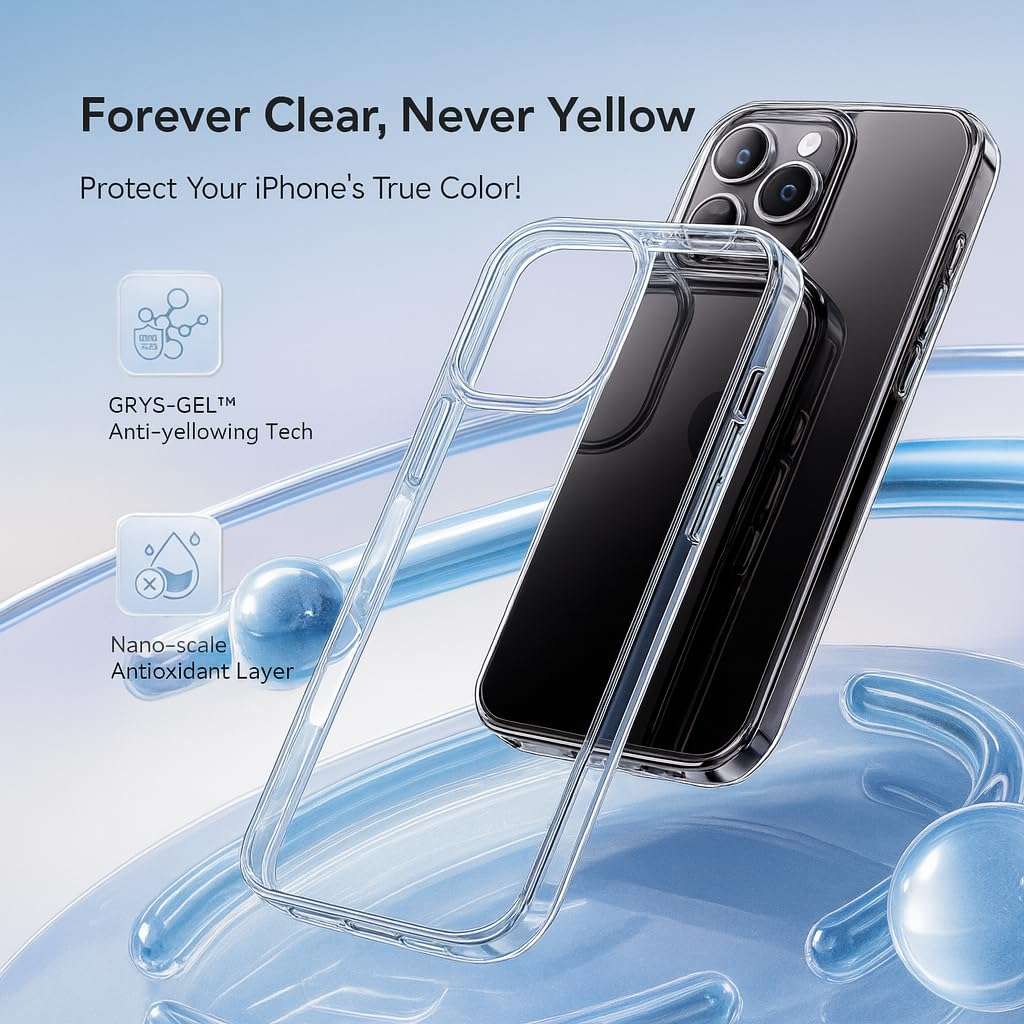 Hespa Silicone Transparent Back Cover Only for XR to 16 PRO Converter (Only Silicone Plain Cover) 5