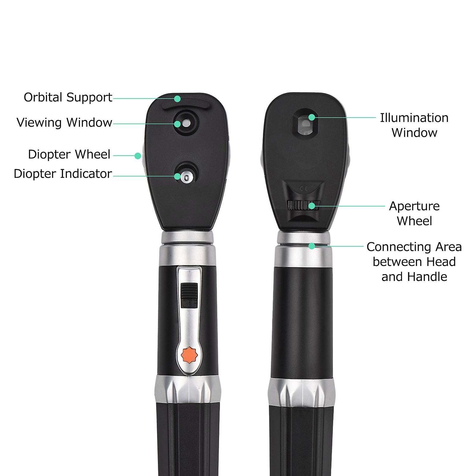 MCP Ophthalmoscope OP-10 for eye, Portable Handheld Direct Ophthalmoscope 5 different Apertures with Storage Box 3