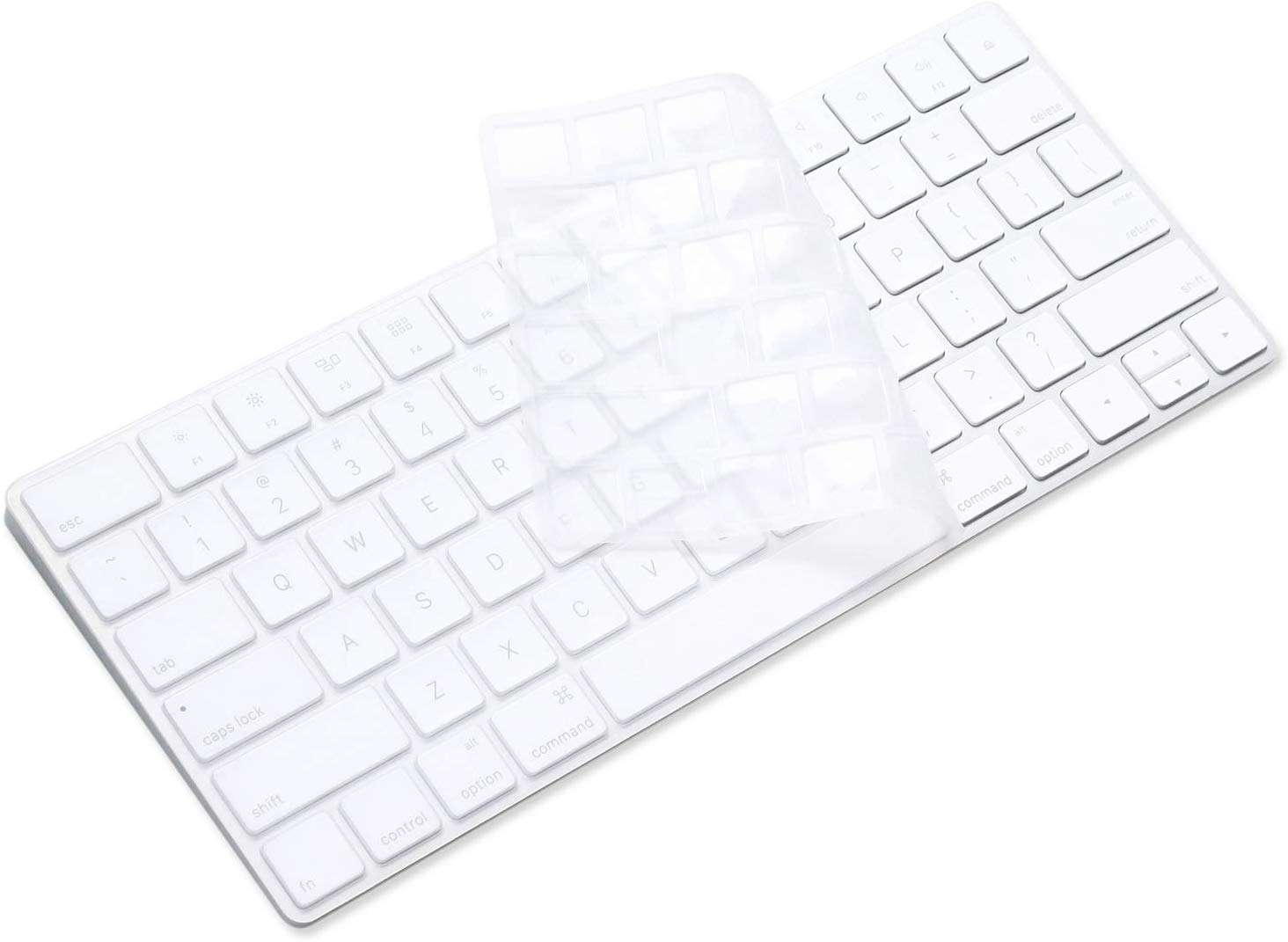 Laprite Ultra Thin Silicone Keyboard Protector Cover Skin for Apple iMac Magic Wireless Bluetooth Keyboard MLA22L/A (A1644, 2015 Released , U.S Layout, Semi-Transparent Clear ) 1