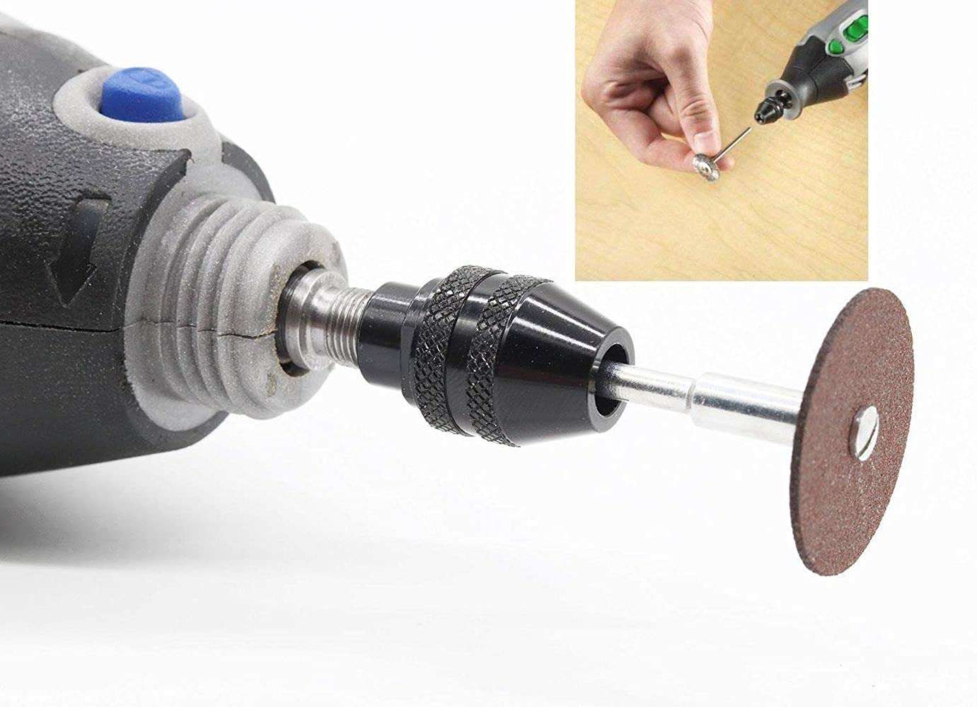 Diy Crafts 11178 5878 Multi Quick Change Keyless Chuck for Dremel Rotary Tools, Multicolor 5