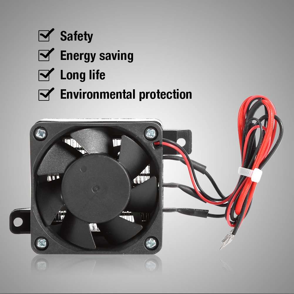 12/24V PTC Car Heater, Constant Temperature Small Space Heating Fan Mini Heater Incubator Temperature Heat Fans for Humidifier Air Conditioning (24V 250W) 4