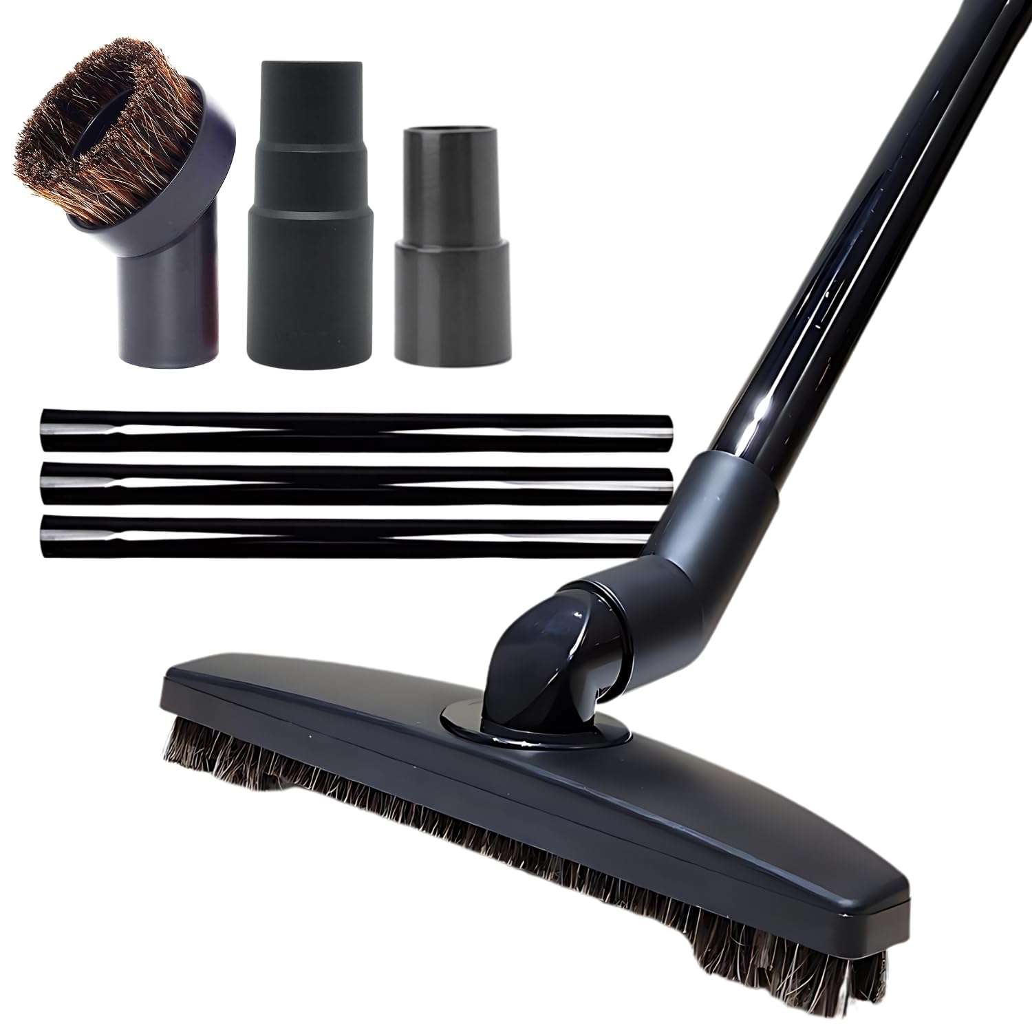 for Shark Vacuums: Hardwood Floor Brush Head, Horsehair Dust Brush Attachment plus Vacuum Extension Wands (for Shark Rocket HV300 HV301 HV322 HV320 & UV725, UV900 & Rotator NV500 NV501) 1