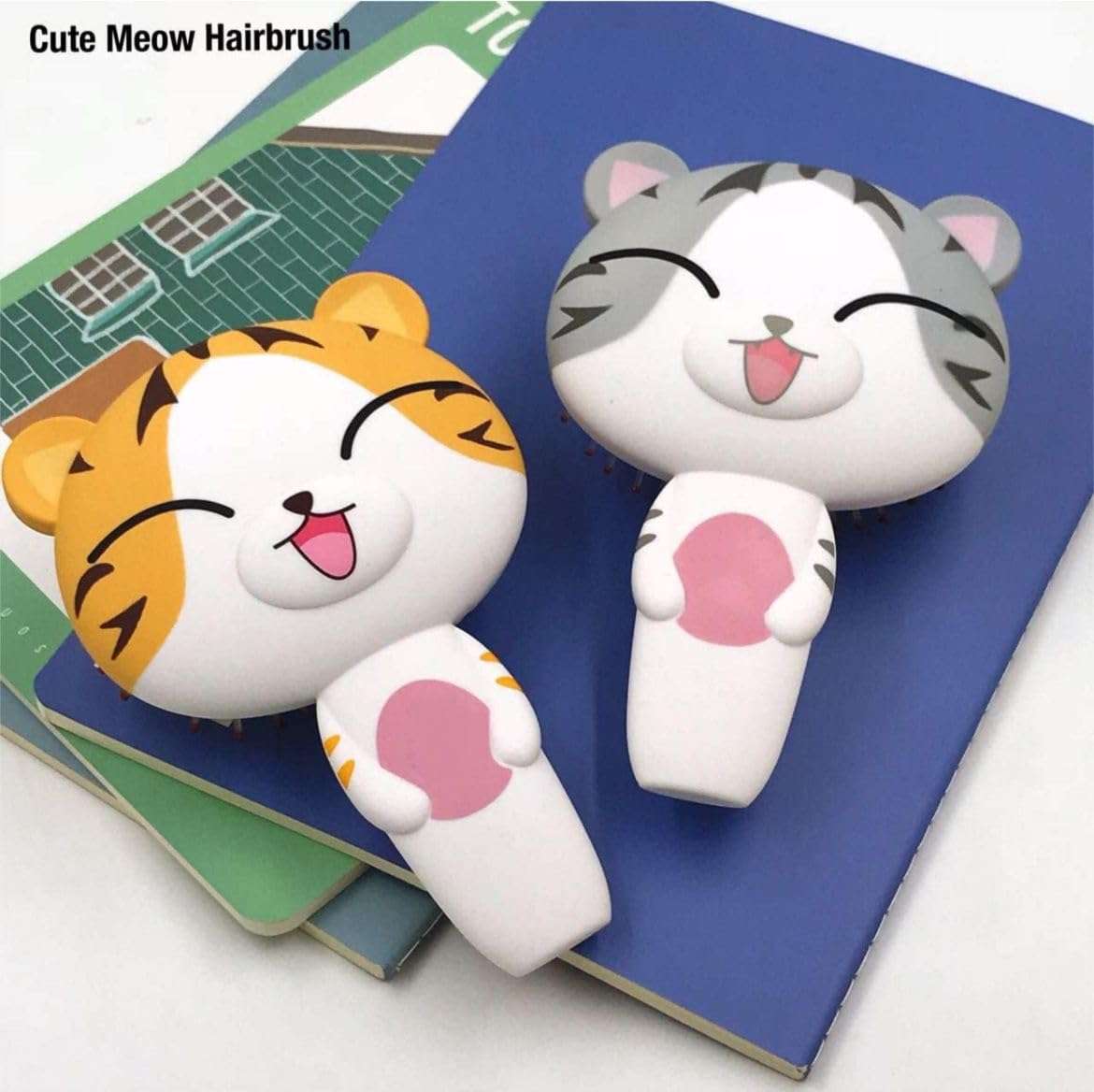 Radhya Accessories Teddy Silicon Hair Brush for Girls Hair comb for babies Kitty comb for Girls Hair brush for women Cartoon Comb detangler for Toddlers (Pink) (1 pc) 4