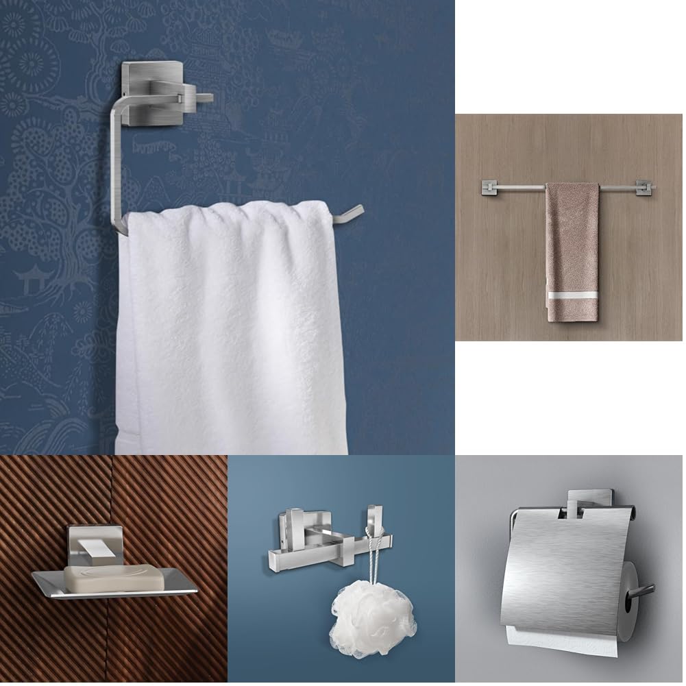 Kohler Towel Ring, SS304 Stainless Steel, 2 Years Warranty, Brushed Steel Finish, 22.1cm x 6.25cm x 1