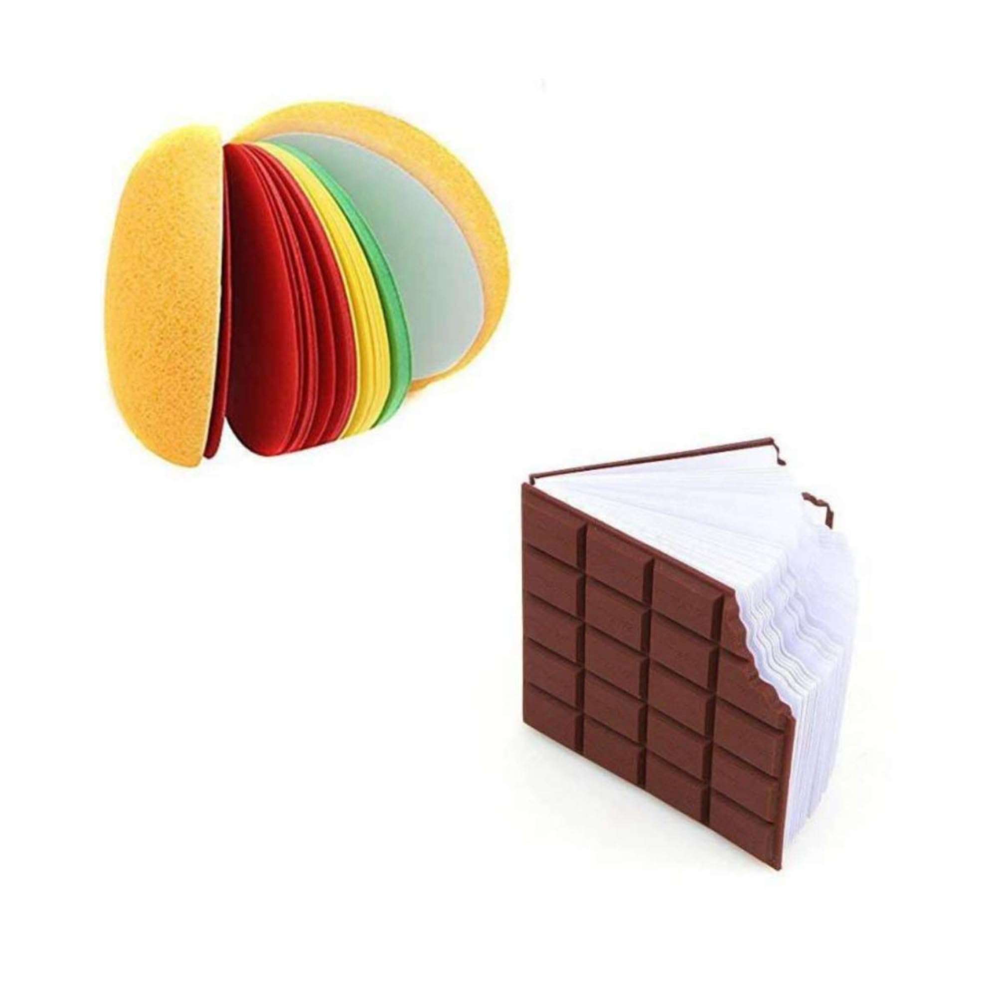 PANCIKAA Combo Chocolate Diary & Burger Diary Shape Memo Pads for Writing Memos, Notes & Sticky Notes 5