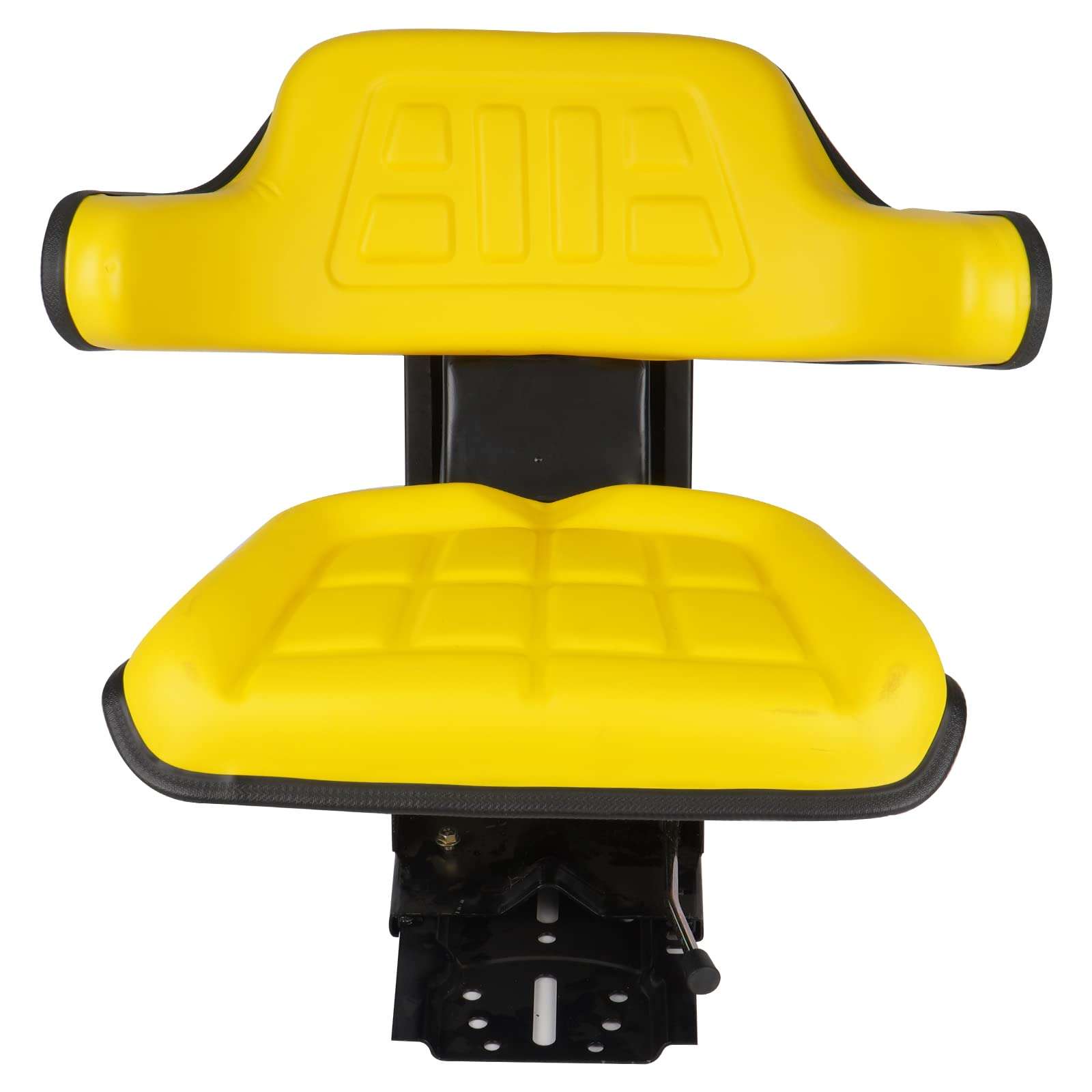 Yellow Universal Adjustable Tractor Suspension Seat with Tilt Waffle Style Fits for John Deere 1020 1530 2020 2030 2040 2155 2280 5210 Shock Absorption Alloy Steel PVC 2