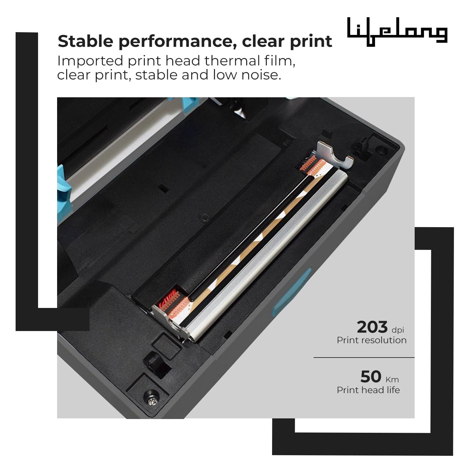 Lifelong USB Direct Thermal Label Printer | 4x6 Black and White Shipping Barcode & Sticker Printer | Adjustable Paper Size | 203 DPI & 160 mm/s | Windows & Mac | Pen Drive | 1 Yr Manufacturer Warranty 6