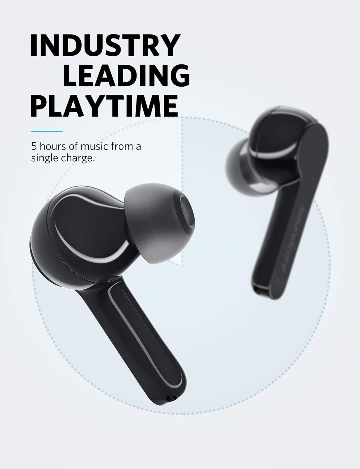 Soundcore Anker Liberty Air True-Wireless Earphones with Charging Case, Bluetooth 5, 20 Hour Battery Life, Touch Control Earbuds, Graphene Enhanced Sound, Noise-Cancelling Microphones, and Secure Fit 4