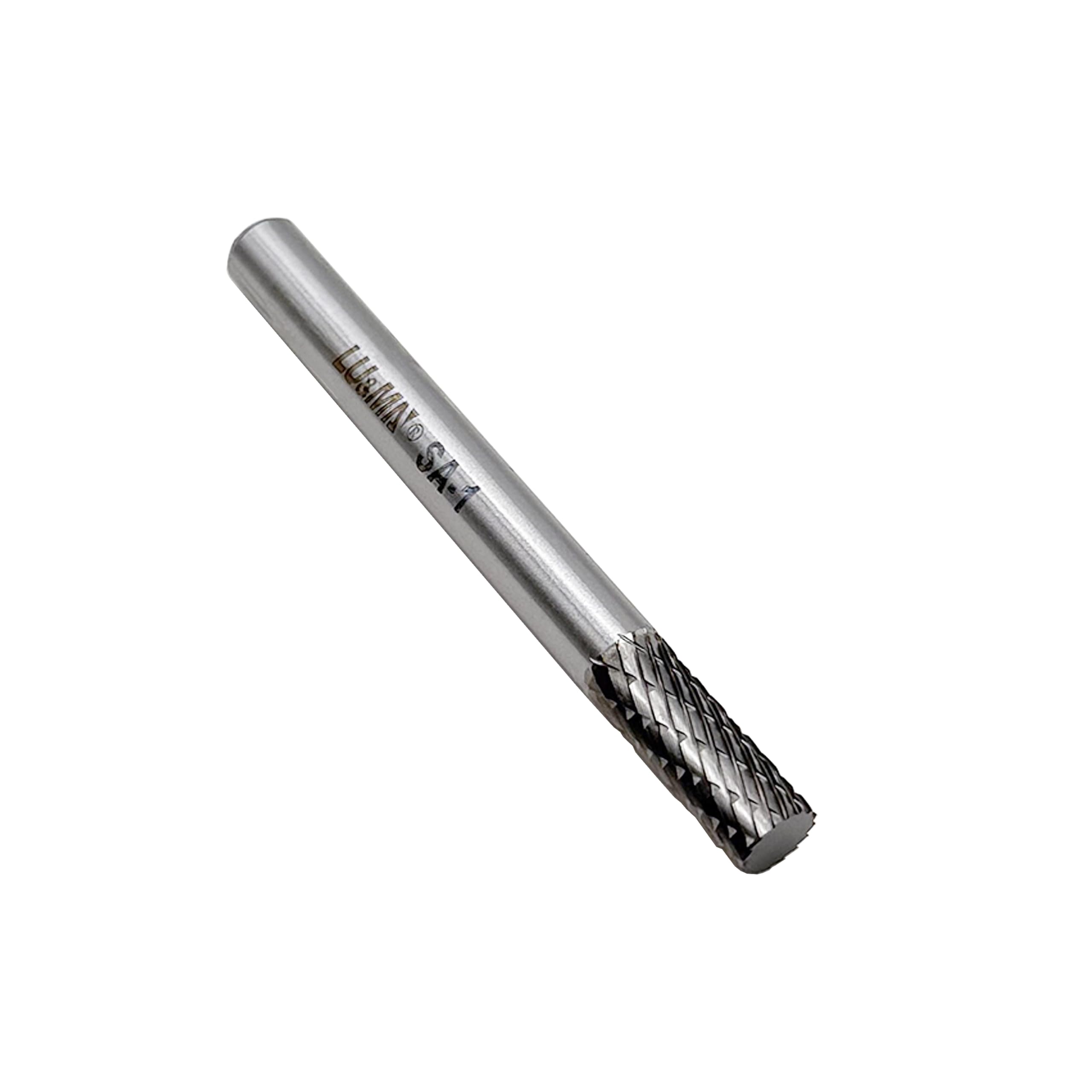 SA-1 Solid Carbide Burr Rotary File Cylindrical Shape Double Cut for Die Grinder, 1/4'' Shank and Cutter 5/8'' Cutter Length, widely used for metalwork, tool making, engineering, wood carving 5