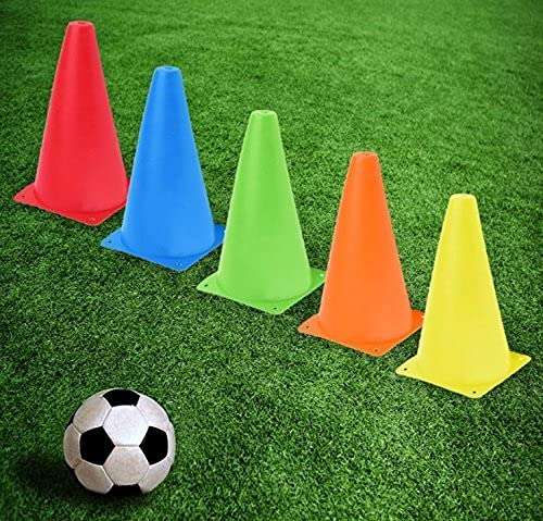AS 6 Inch Football Training Agility Cone Marker | Safety Traffic Marker | Soccer Cones, Saucer Cone Baseball Practice Agility Markers Cones | 6 Inch Pack of 10 4